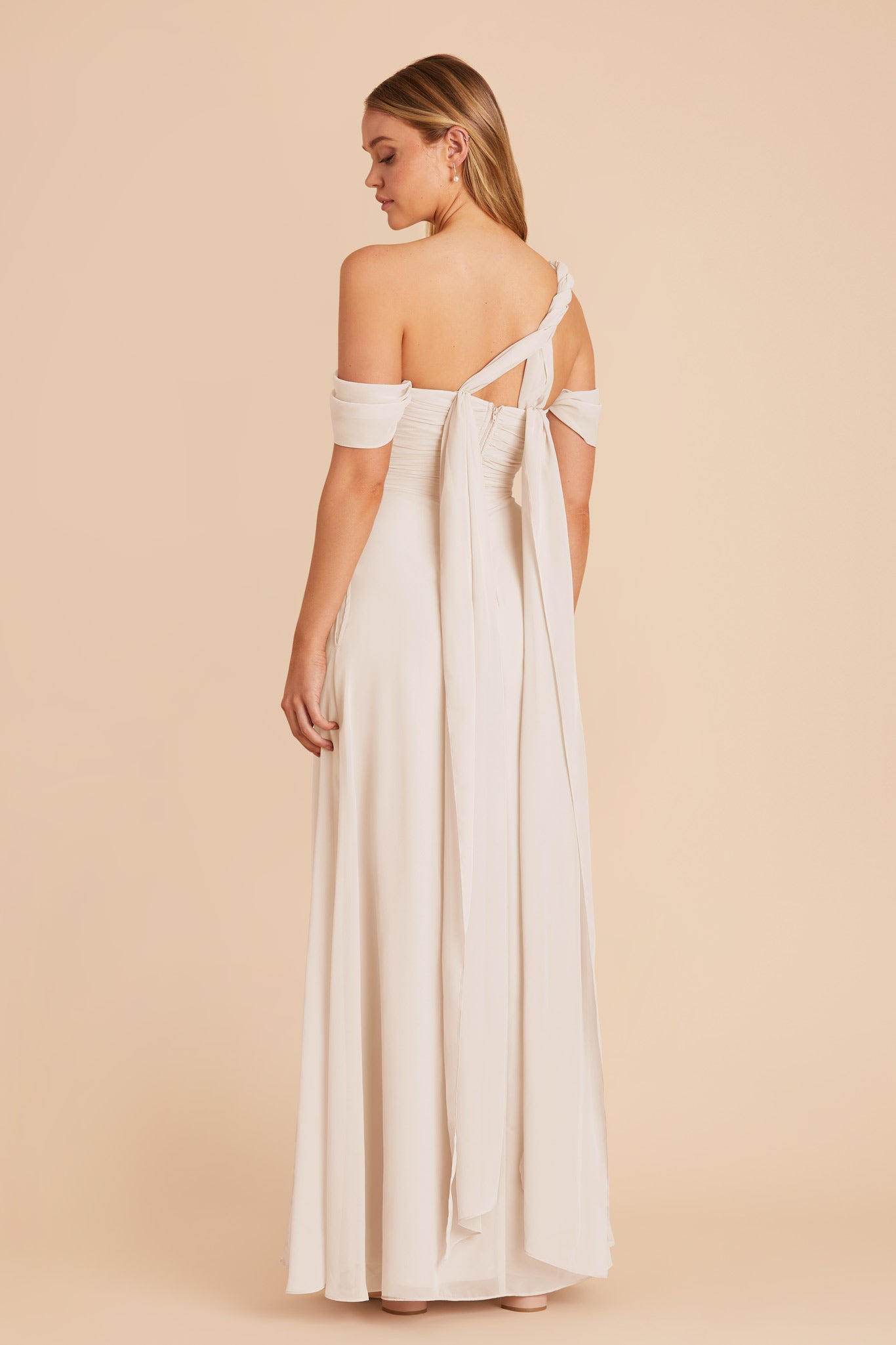 Champagne Cara Chiffon Dress by Birdy Grey