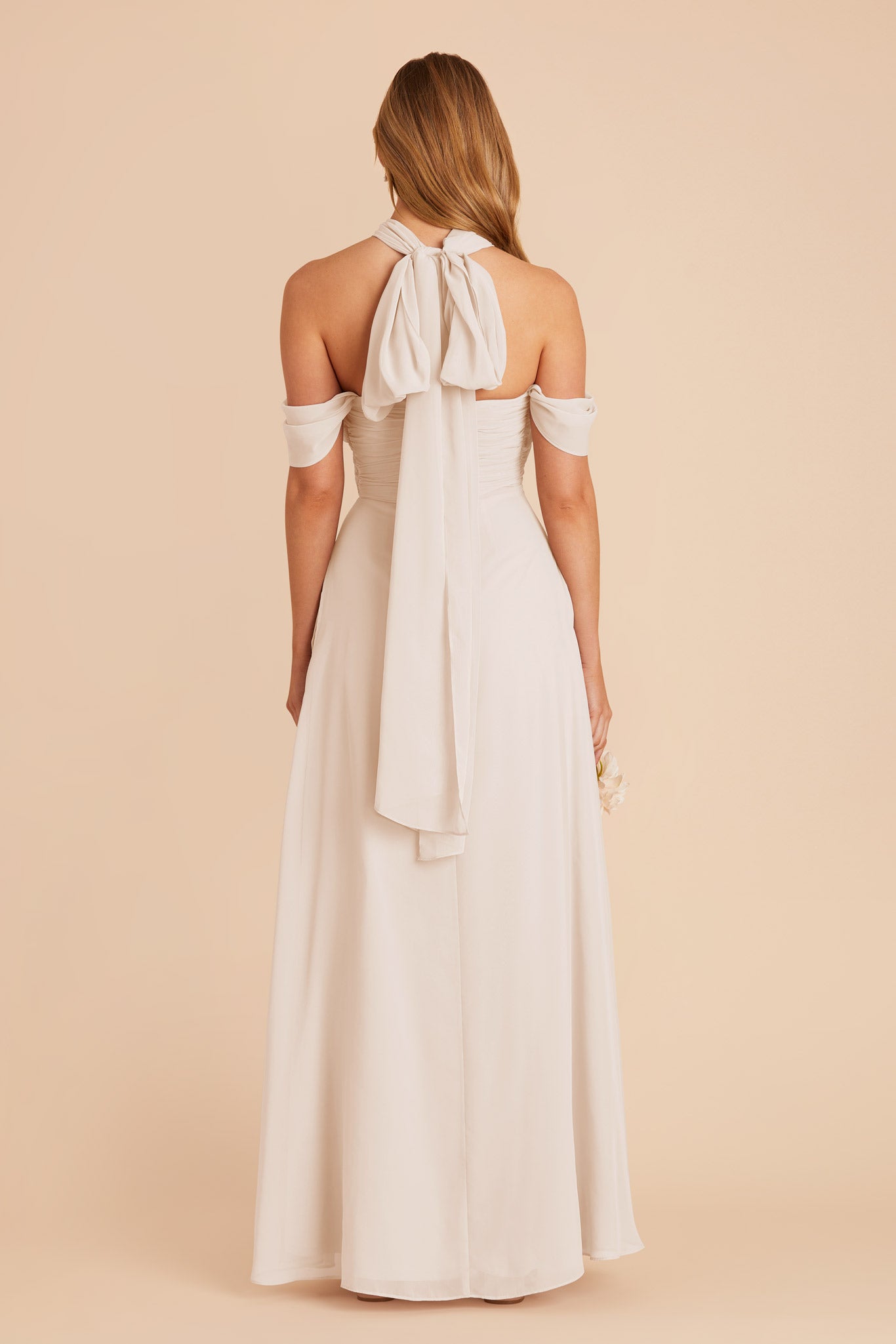 Champagne Cara Chiffon Dress by Birdy Grey