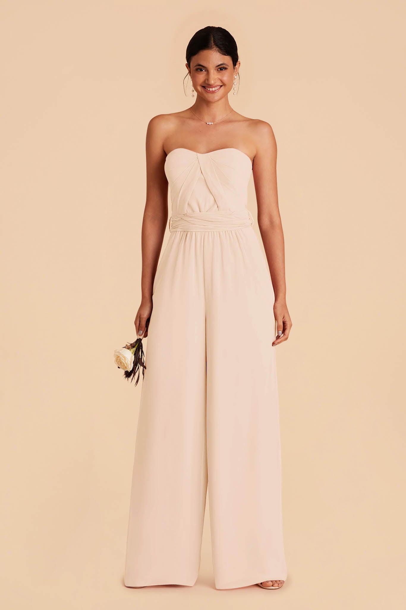 Champagne jumpsuit shop for wedding