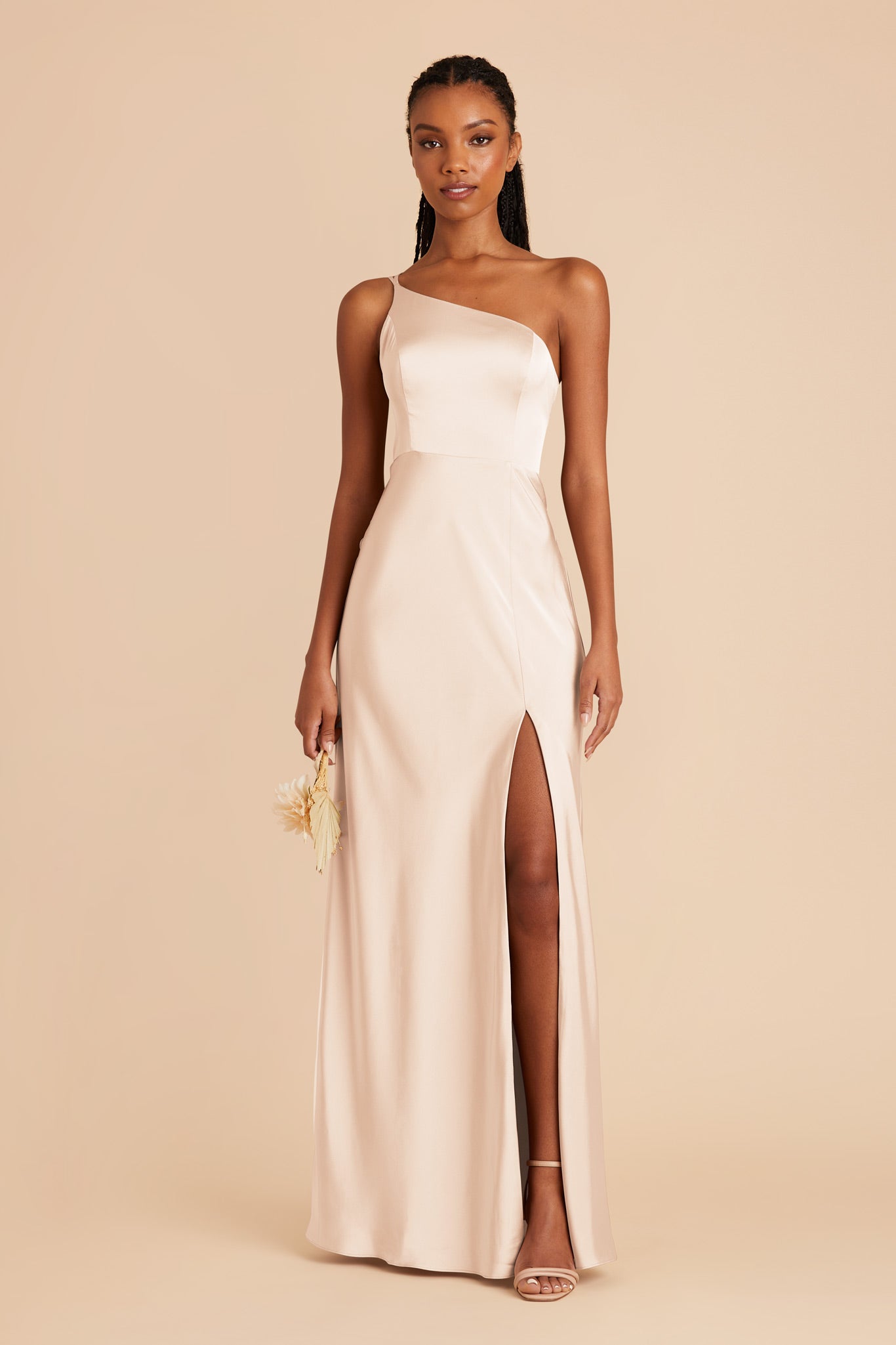 Champagne Kensie Matte Satin Dress by Birdy Grey