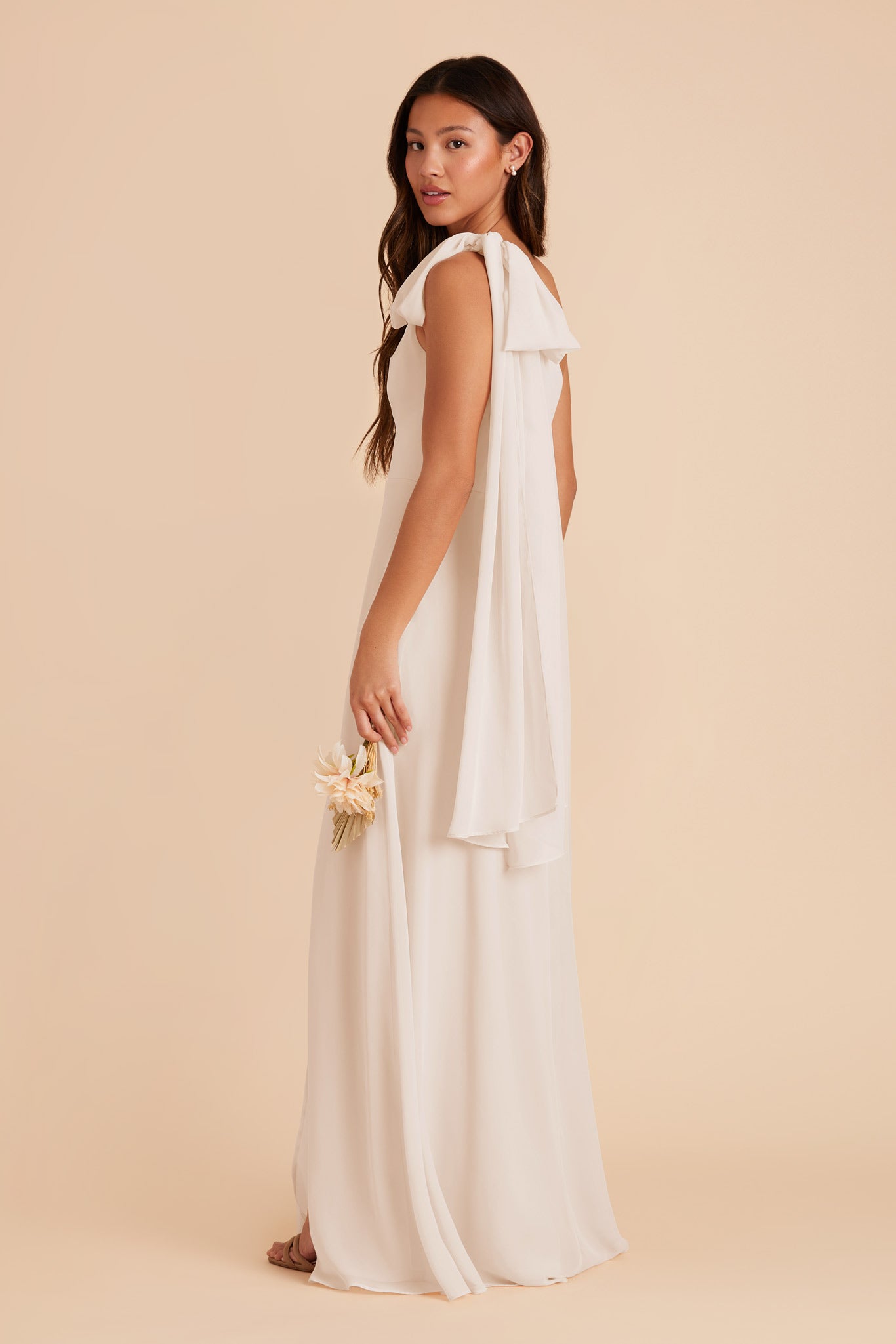 Champagne Melissa Chiffon Dress by Birdy Grey