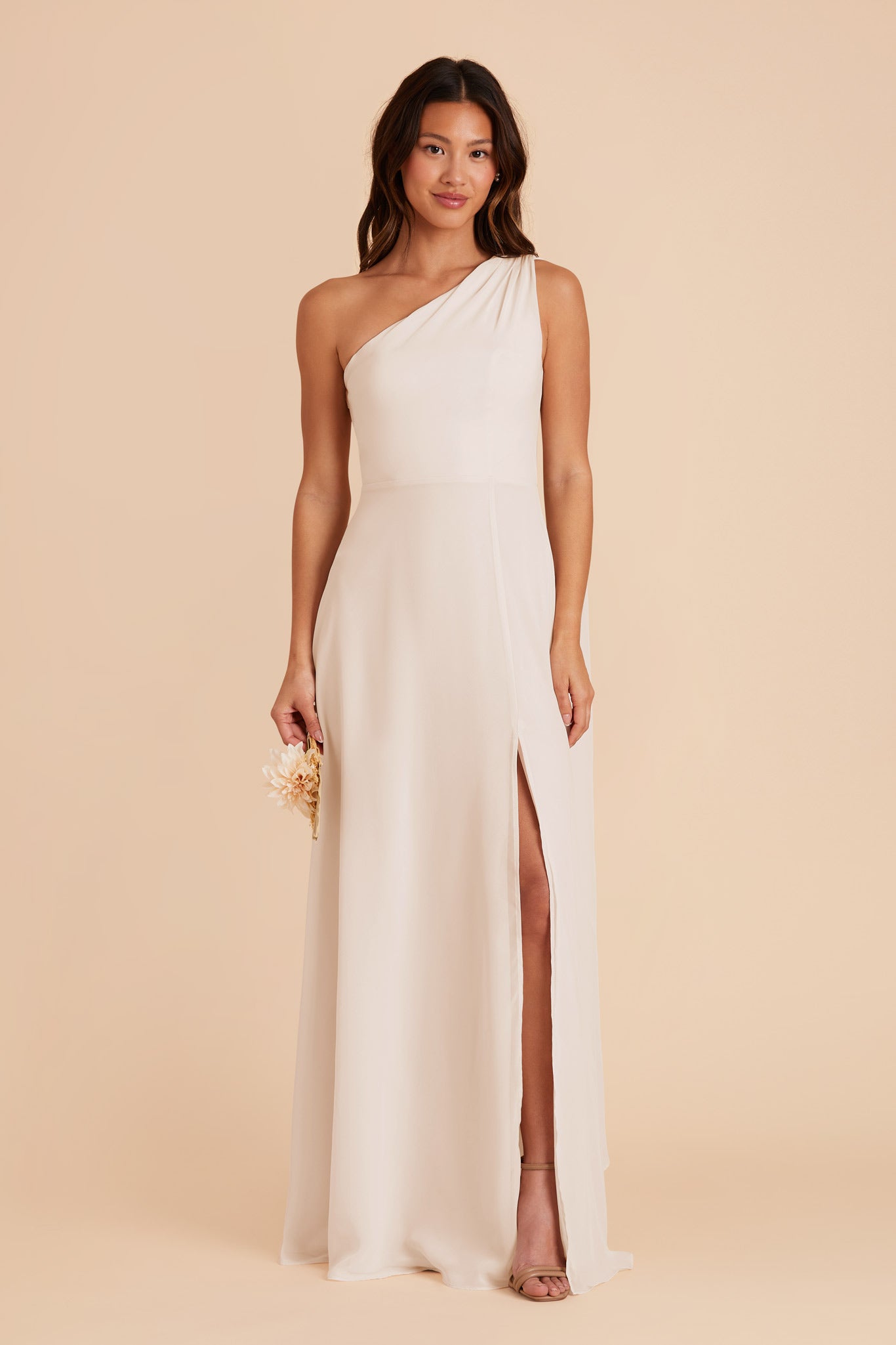 Champagne Melissa Chiffon Dress by Birdy Grey