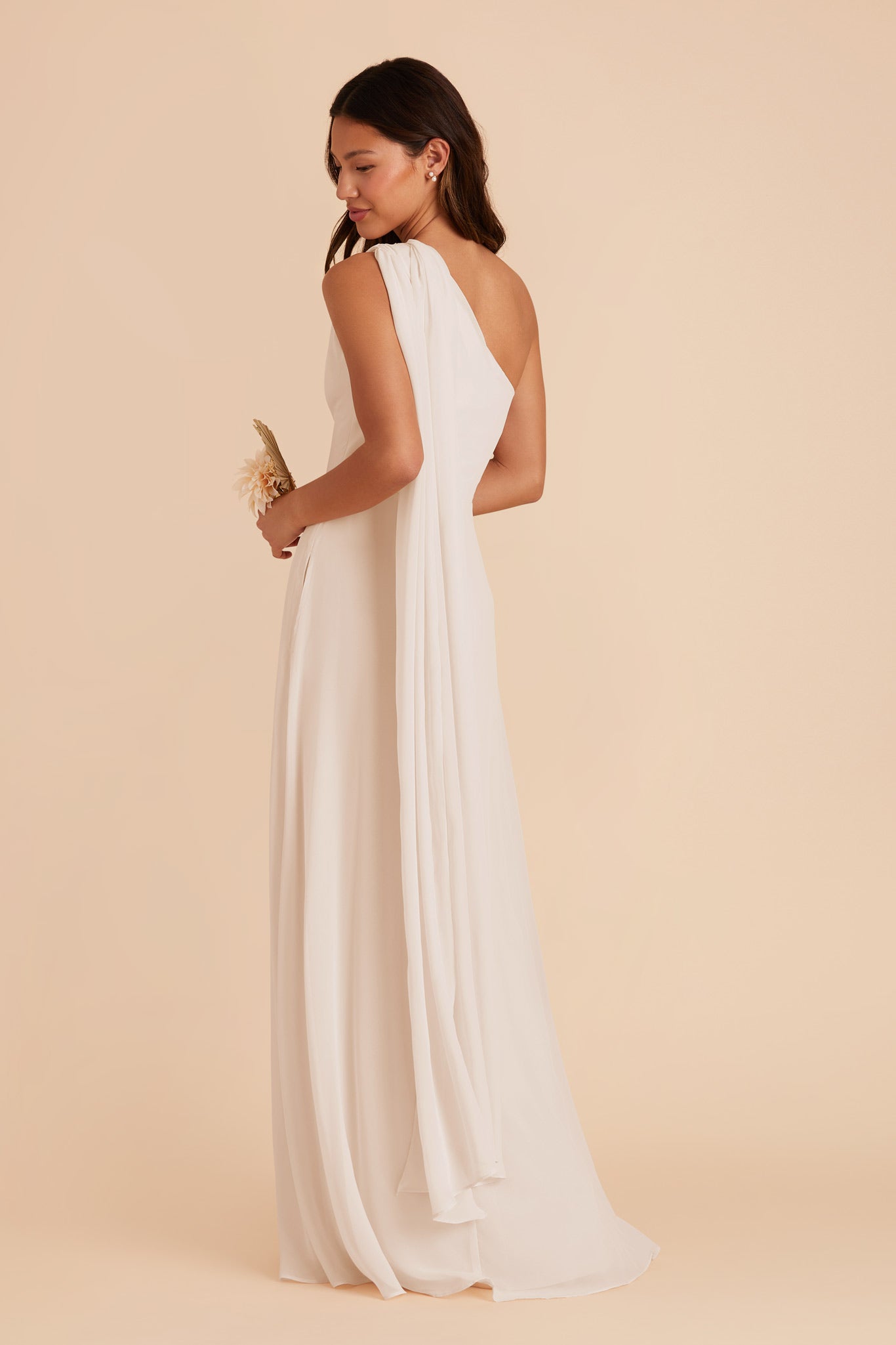 Champagne Melissa Chiffon Dress by Birdy Grey