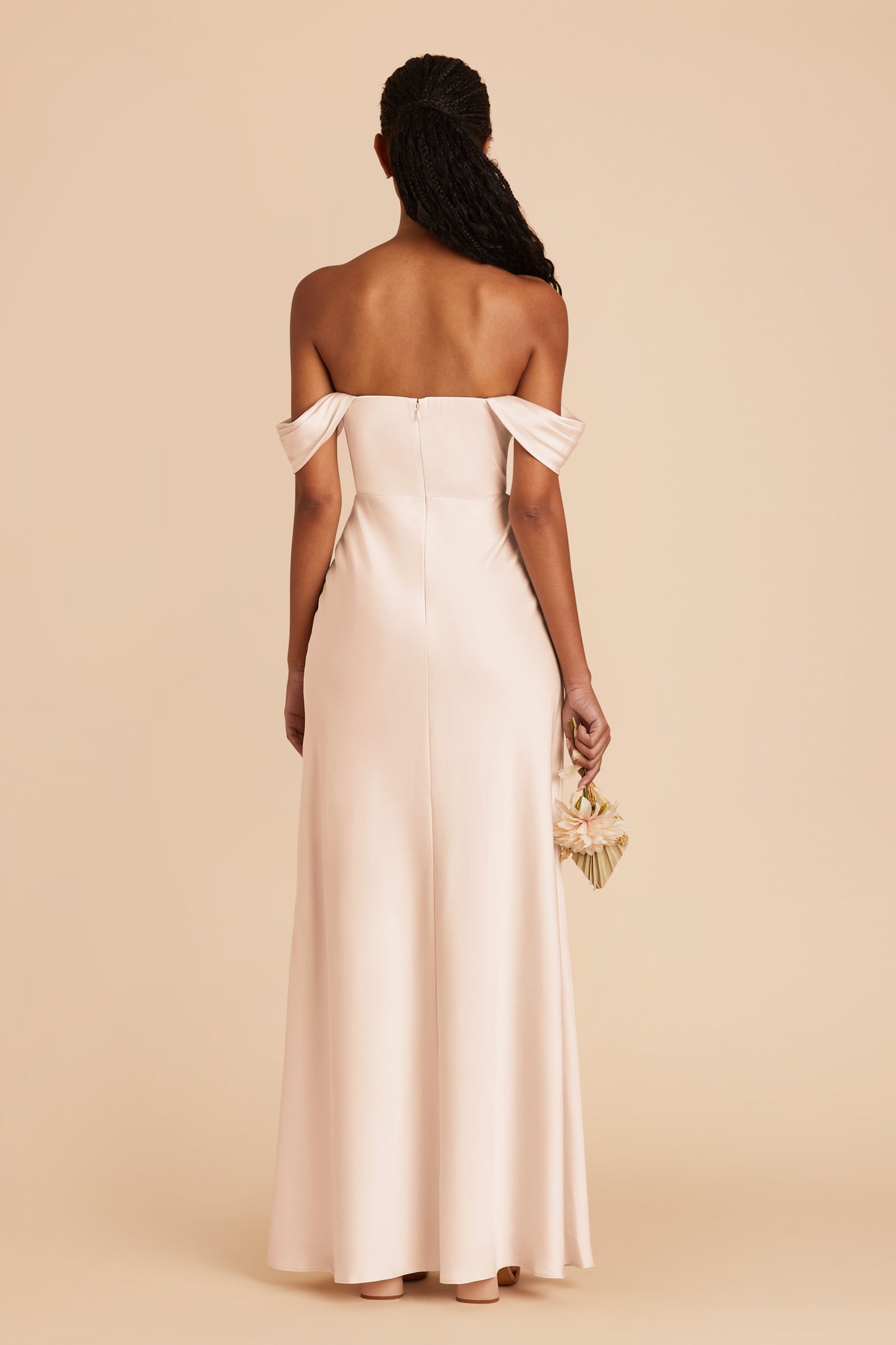 Champagne Mia Matte Satin Dress by Birdy Grey