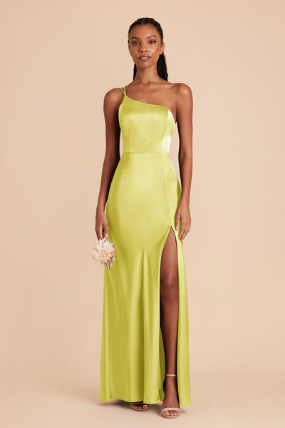 Chartreuse Kensie Matte Satin Dress by Birdy Grey