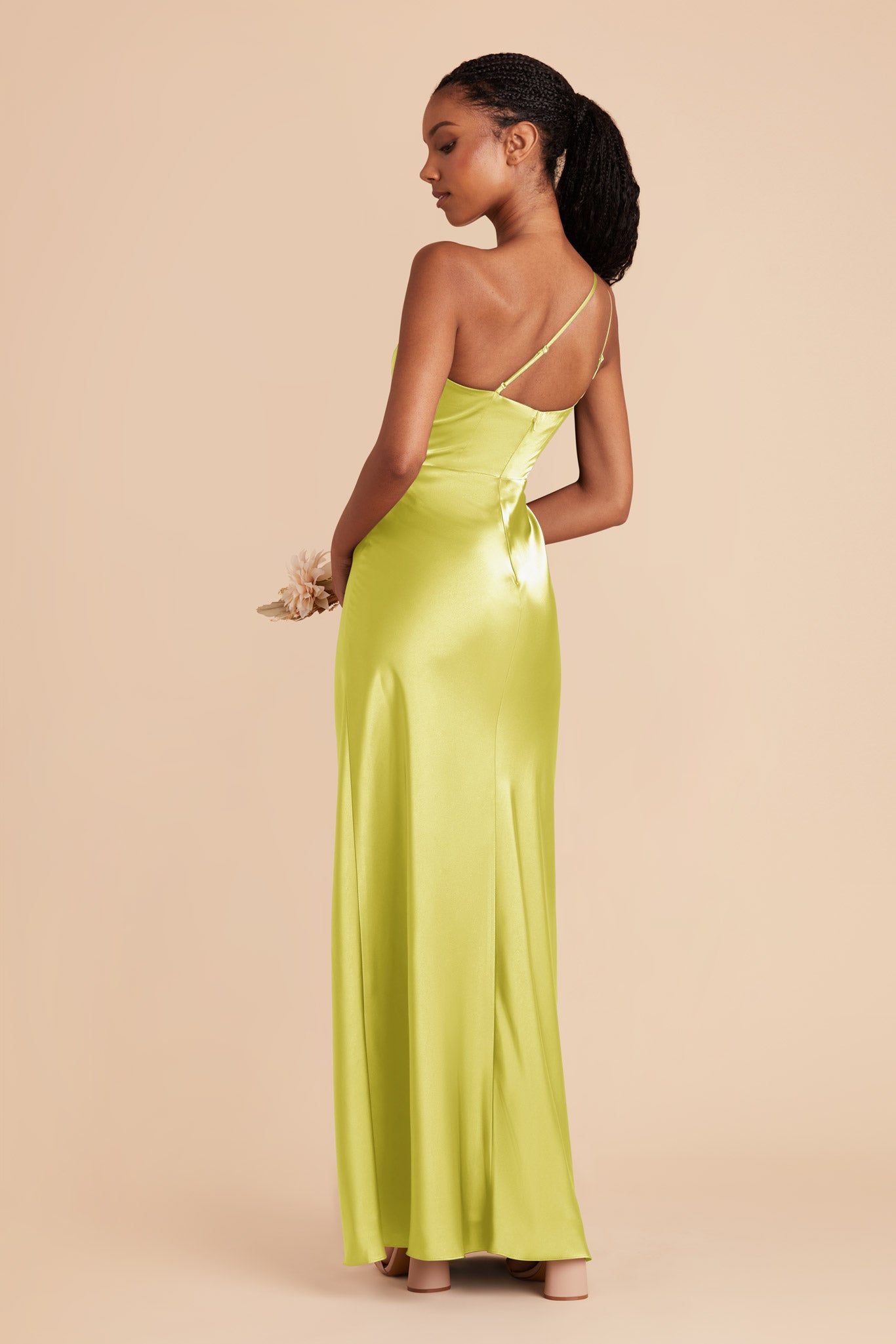 Chartreuse Kensie Matte Satin Dress by Birdy Grey