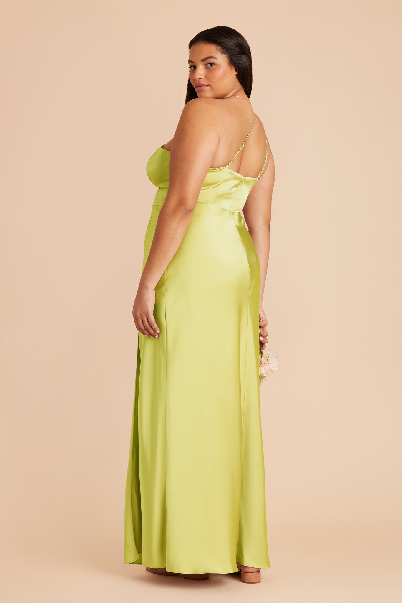 Chartreuse Kensie Matte Satin Dress by Birdy Grey