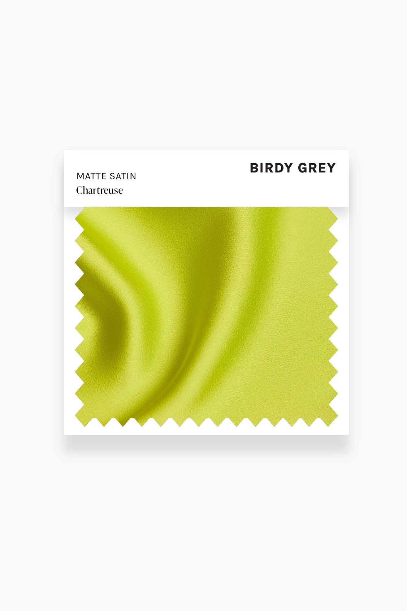 Chartreuse Matte Satin Swatch by Birdy Grey