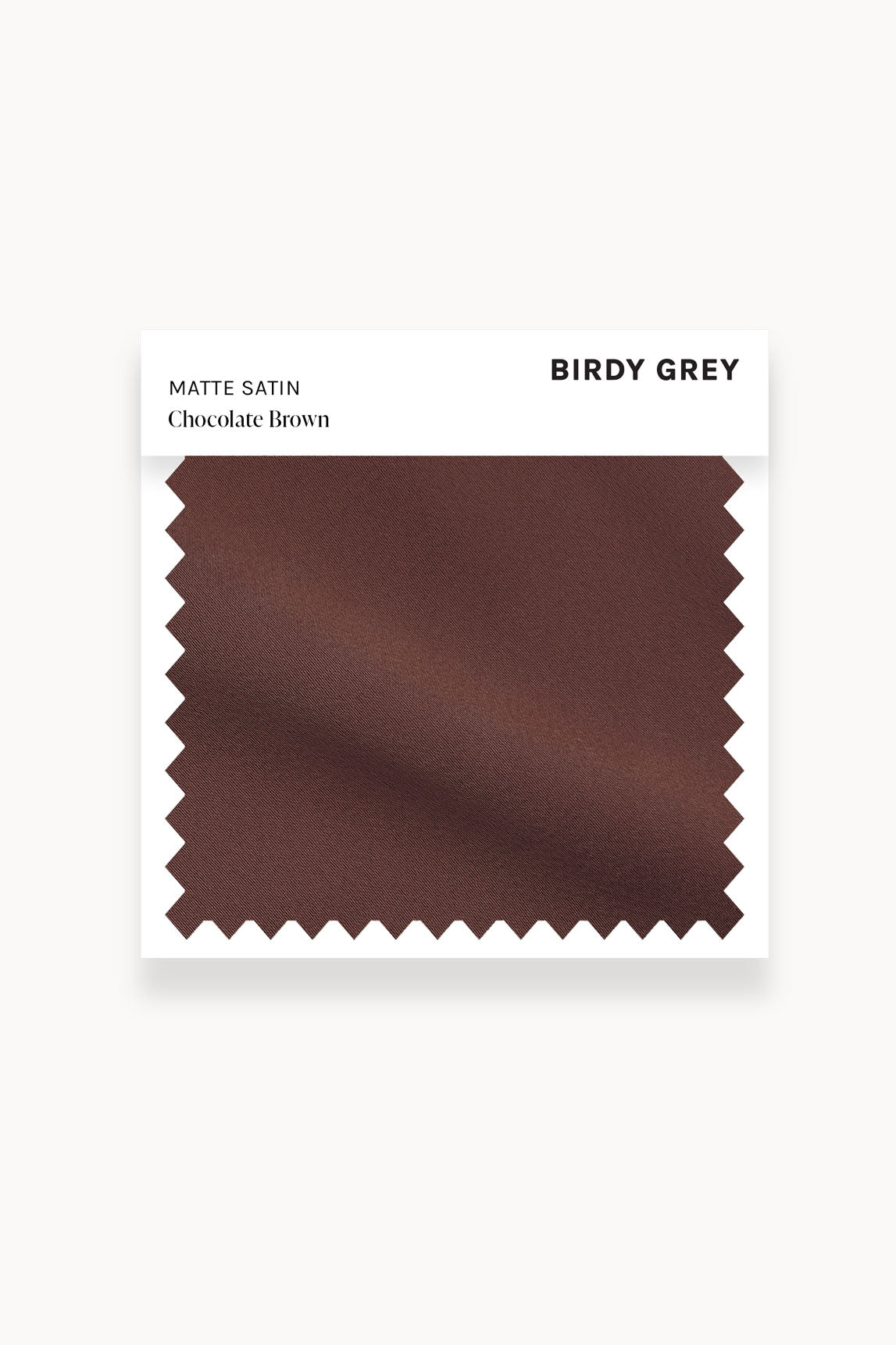 Chocolate Brown Matte Satin Swatch by Birdy Grey