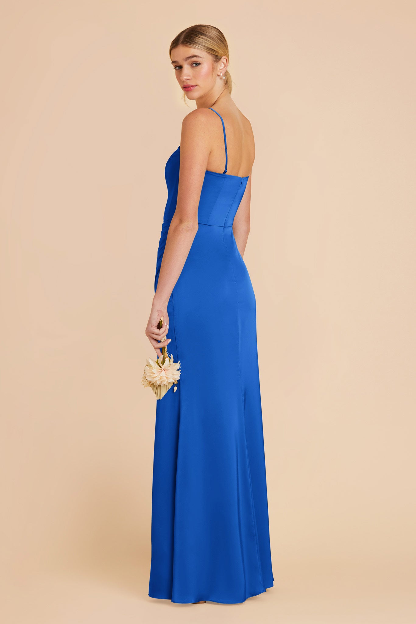 Cobalt Blue Anne Matte Satin Dress by Birdy Grey