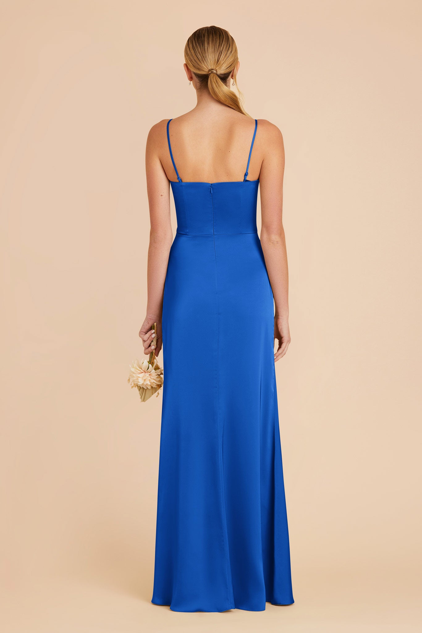 Cobalt Blue Anne Matte Satin Dress by Birdy Grey