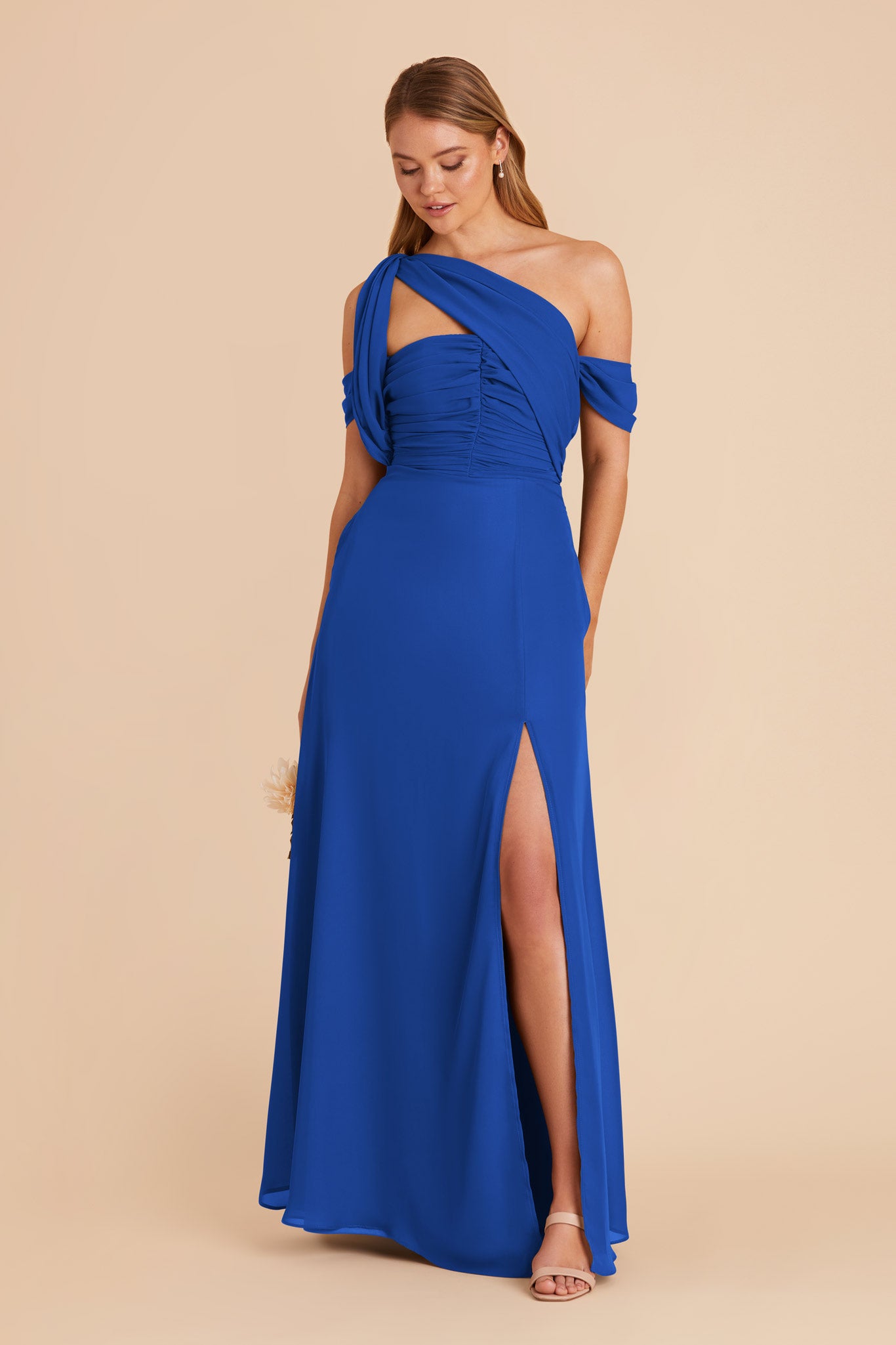 Cobalt Blue Cara Chiffon Dress by Birdy Grey