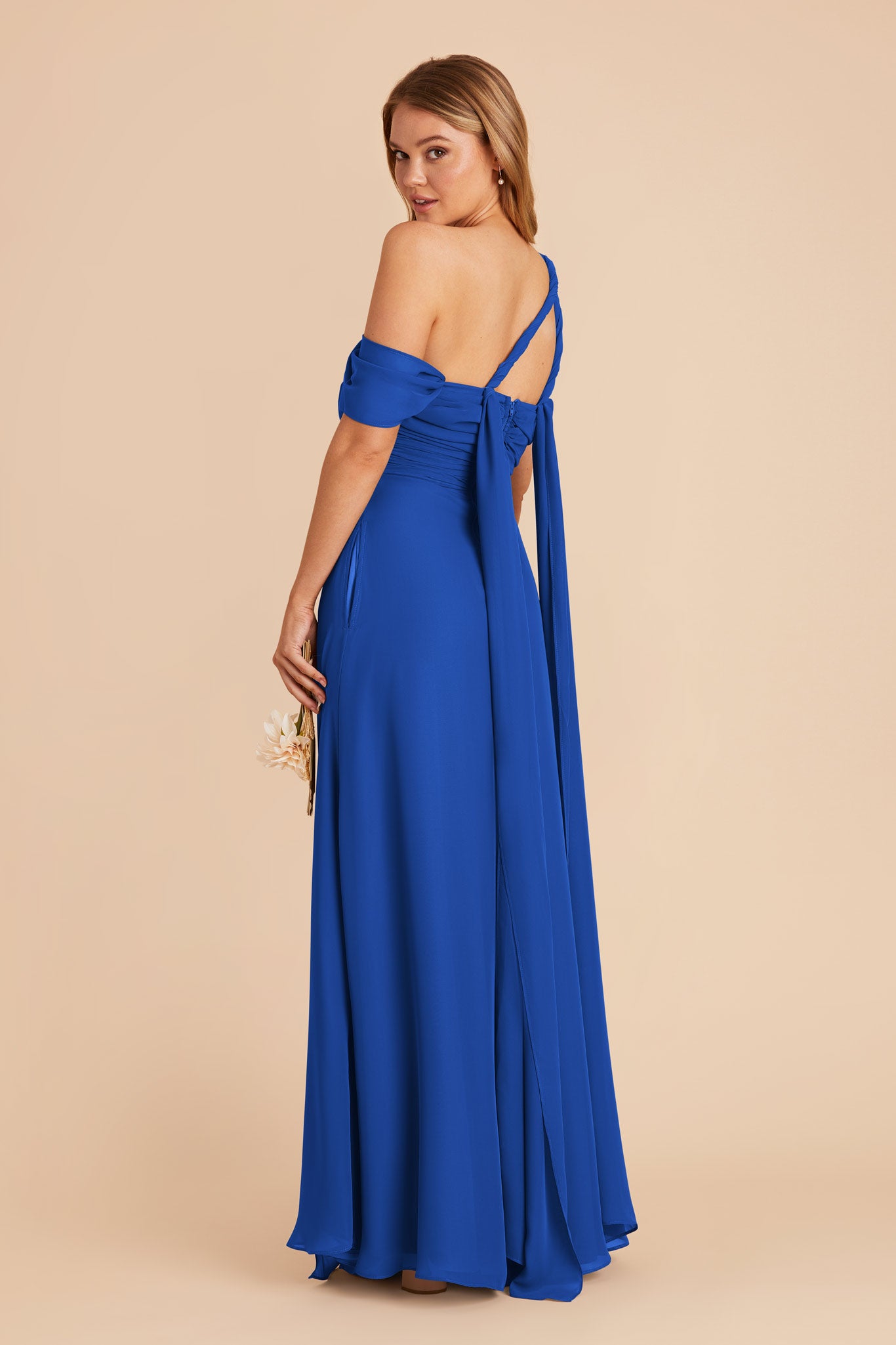 Cobalt Blue Cara Chiffon Dress by Birdy Grey