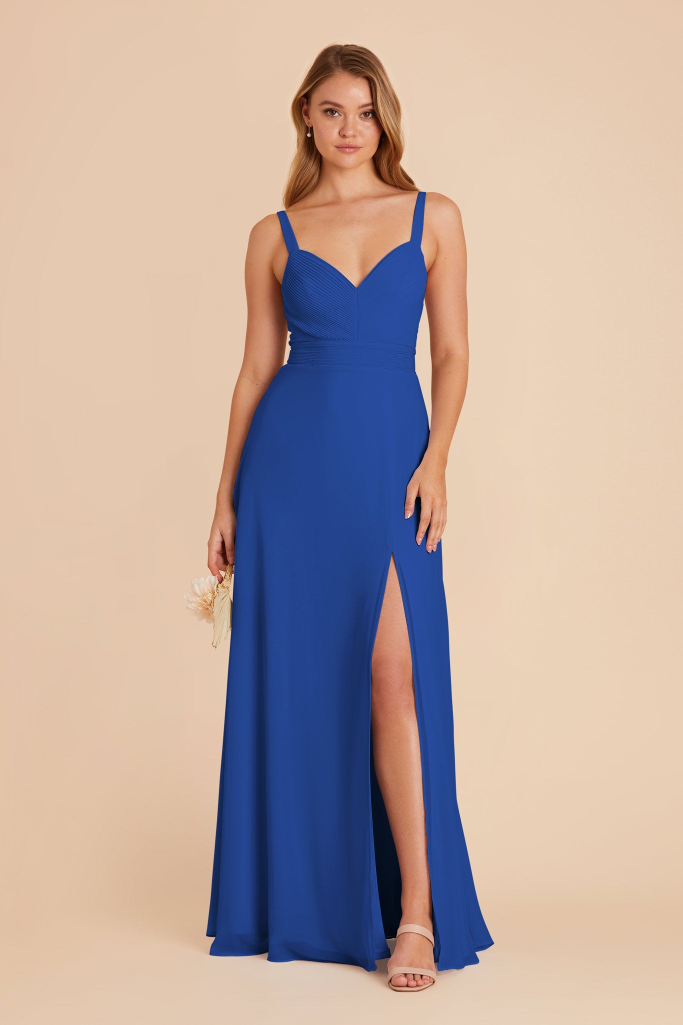 Cobalt Blue Chiffon Dress