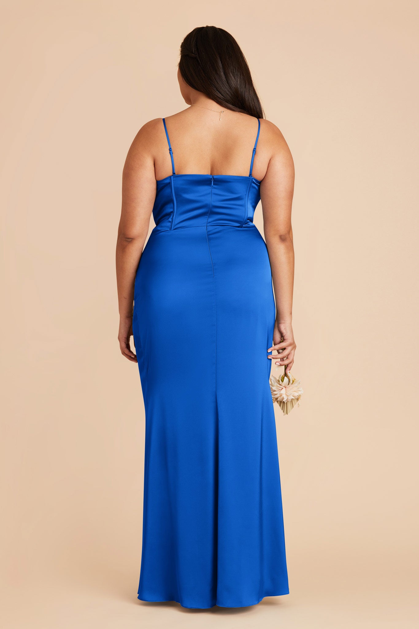 Cobalt Blue Carrie Matte Satin Dress by Birdy Grey