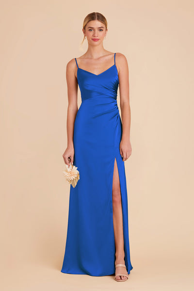 Cobalt Blue Catherine Matte Satin Dress by Birdy Grey