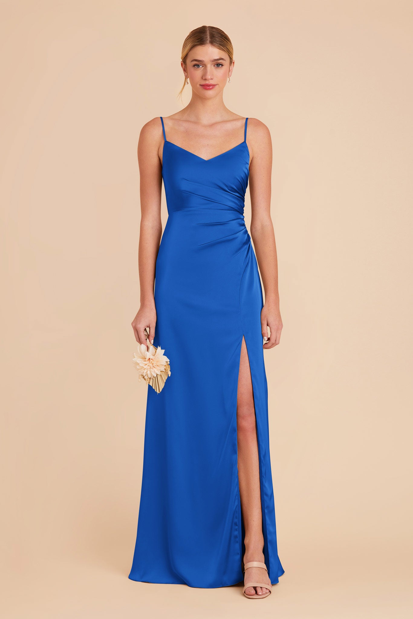 Cobalt Blue Catherine Matte Satin Dress by Birdy Grey