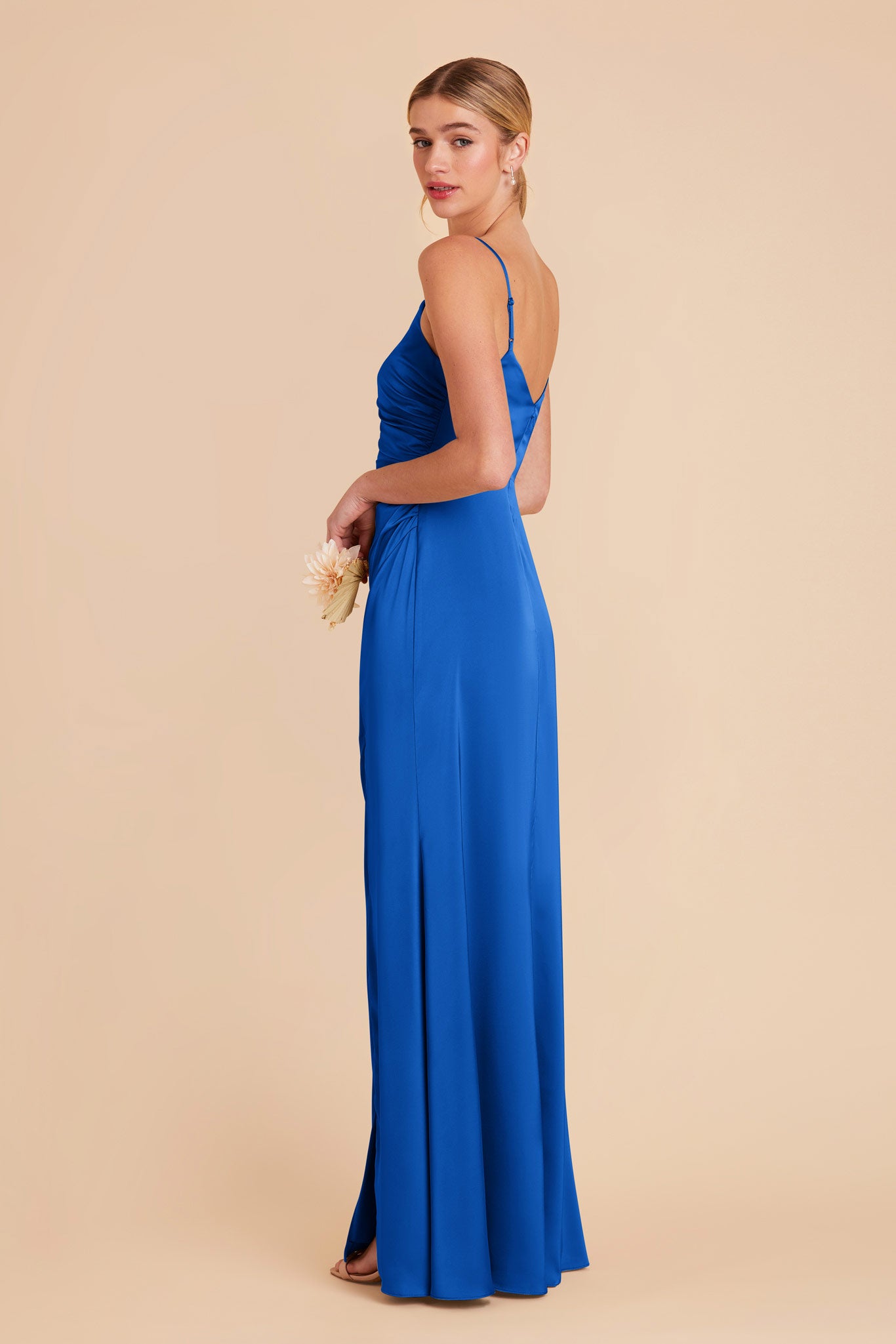 Cobalt Blue Catherine Matte Satin Dress by Birdy Grey