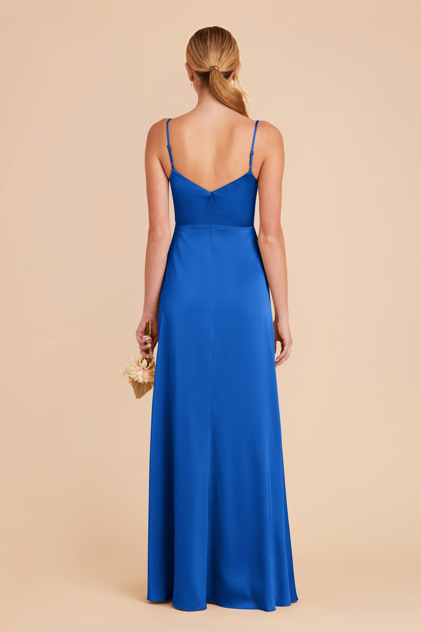 Cobalt Blue Catherine Matte Satin Dress by Birdy Grey