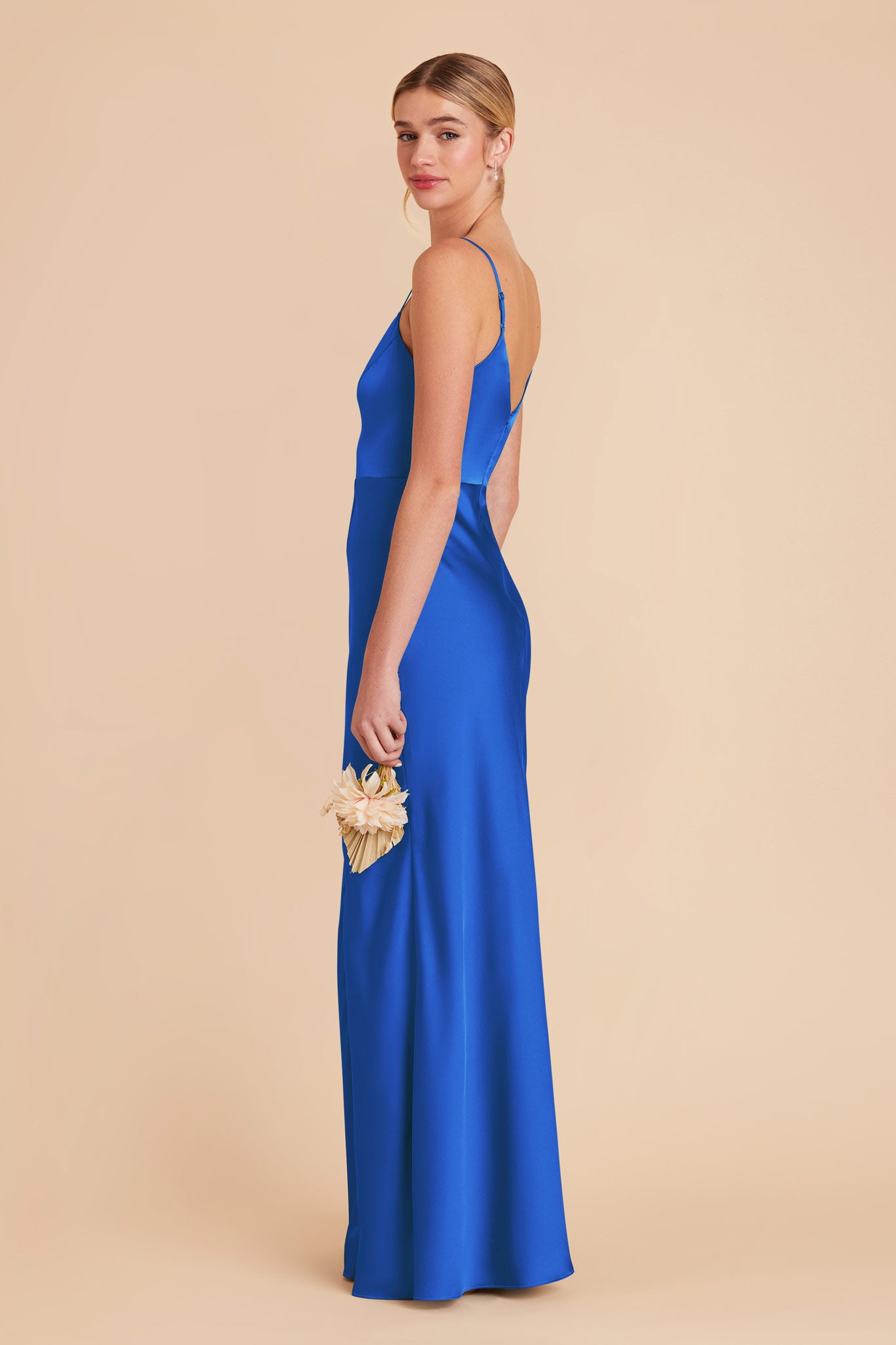 Cobalt Blue Jay Matte Satin Dress by Birdy Grey