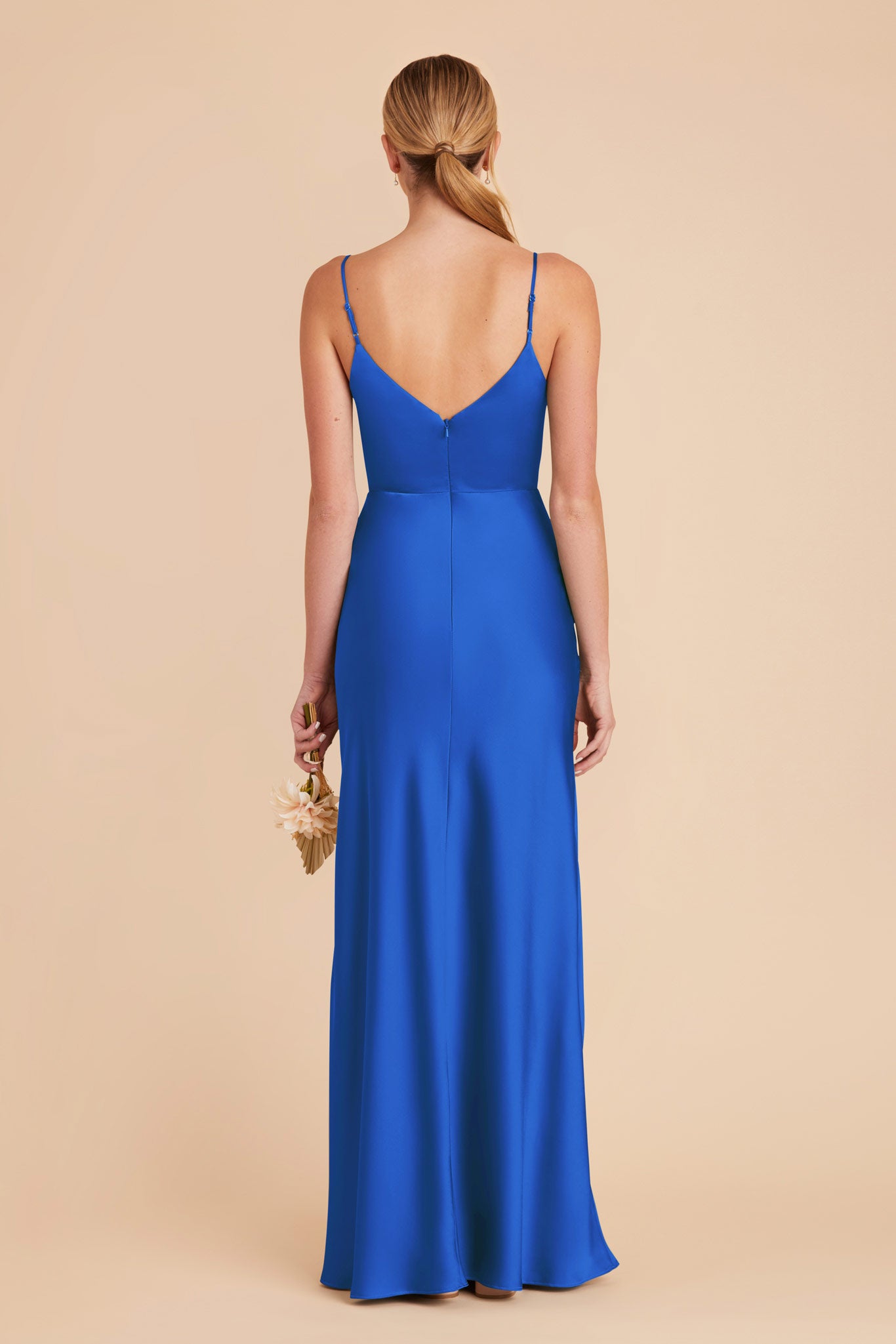 Cobalt Blue Jay Matte Satin Dress by Birdy Grey