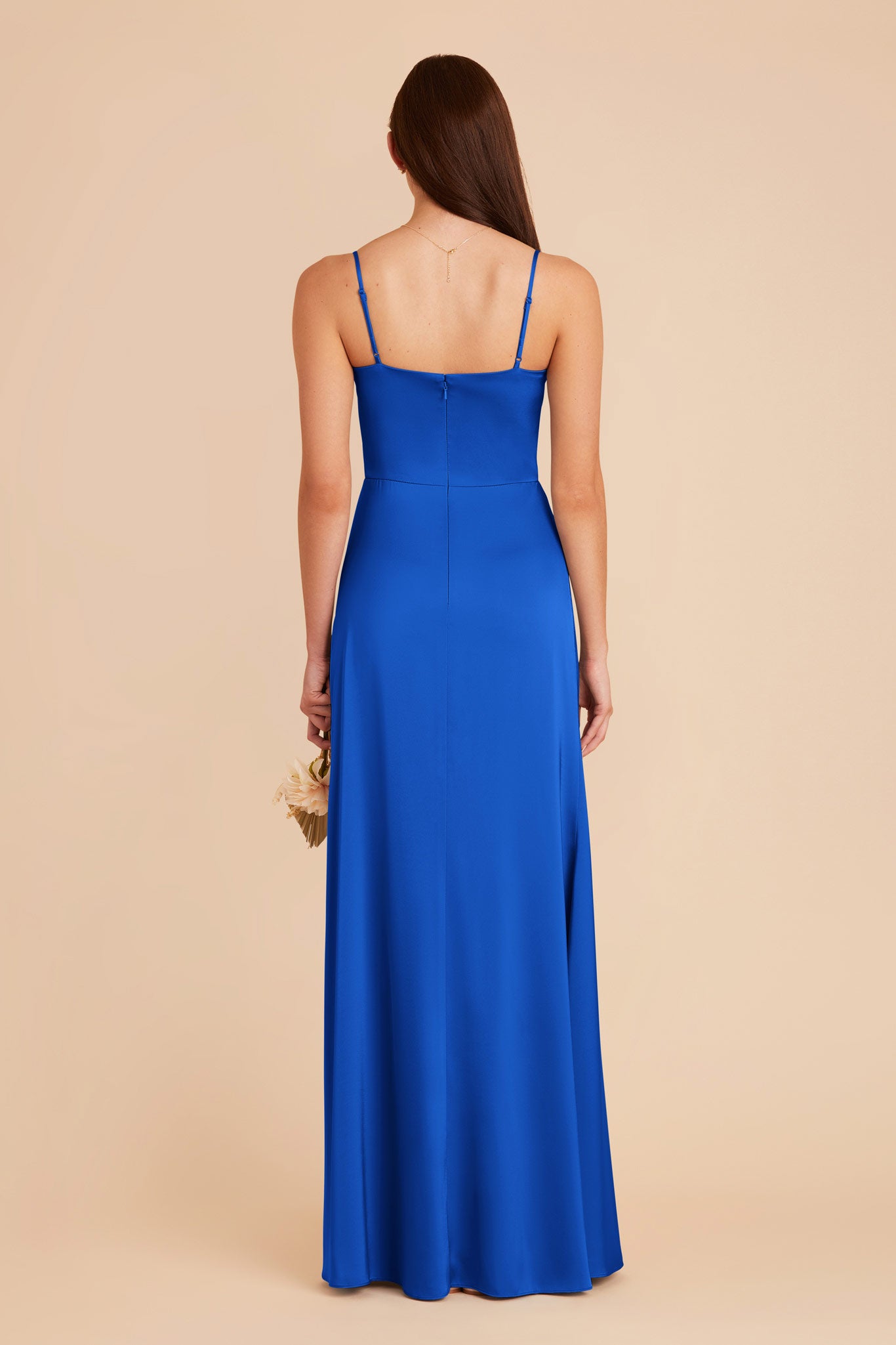 Cobalt Blue Jennifer Matte Satin Dress by Birdy Grey