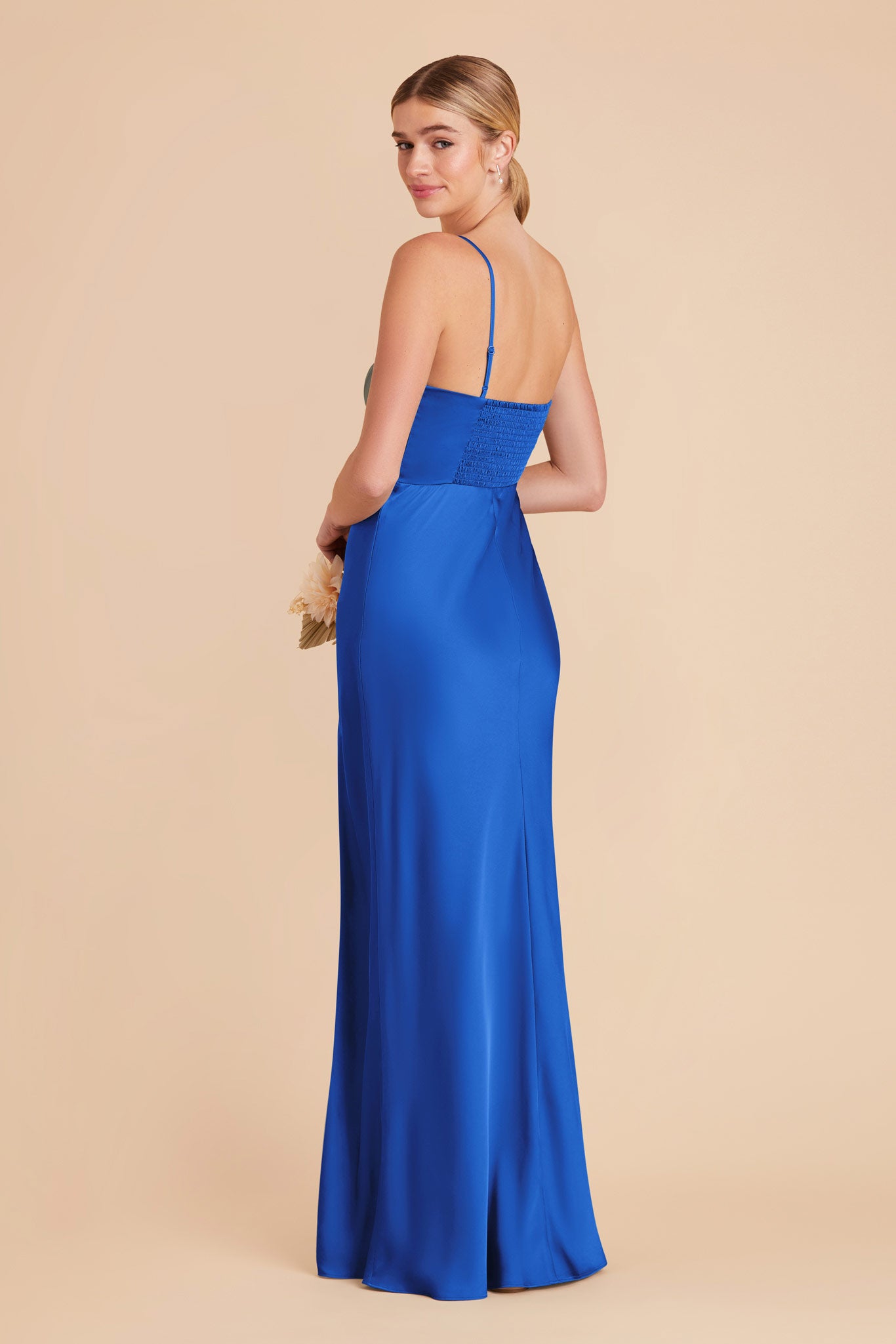 Cobalt Blue Jessica Matte Satin Dress by Birdy Grey
