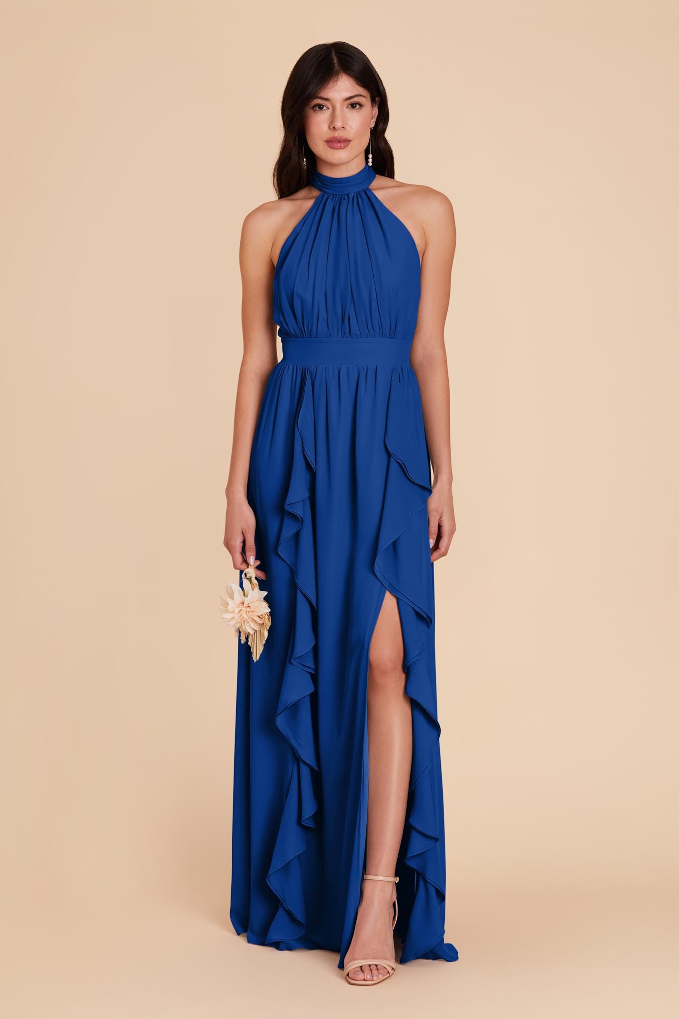 Cobalt Blue Chiffon Dress