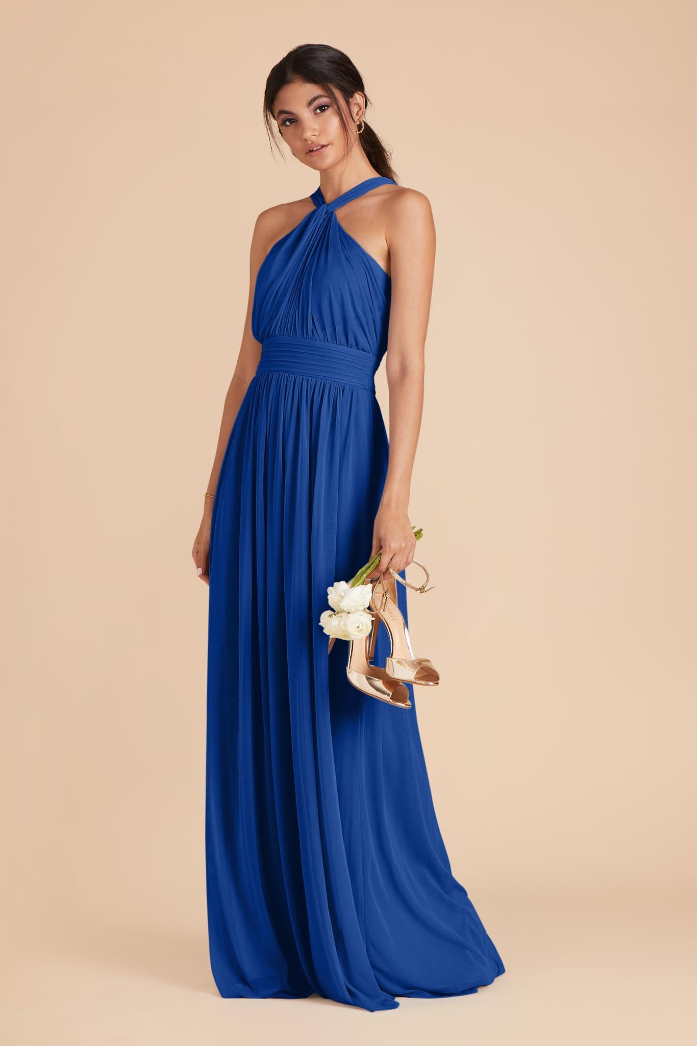 Cobalt Blue Chiffon Dress