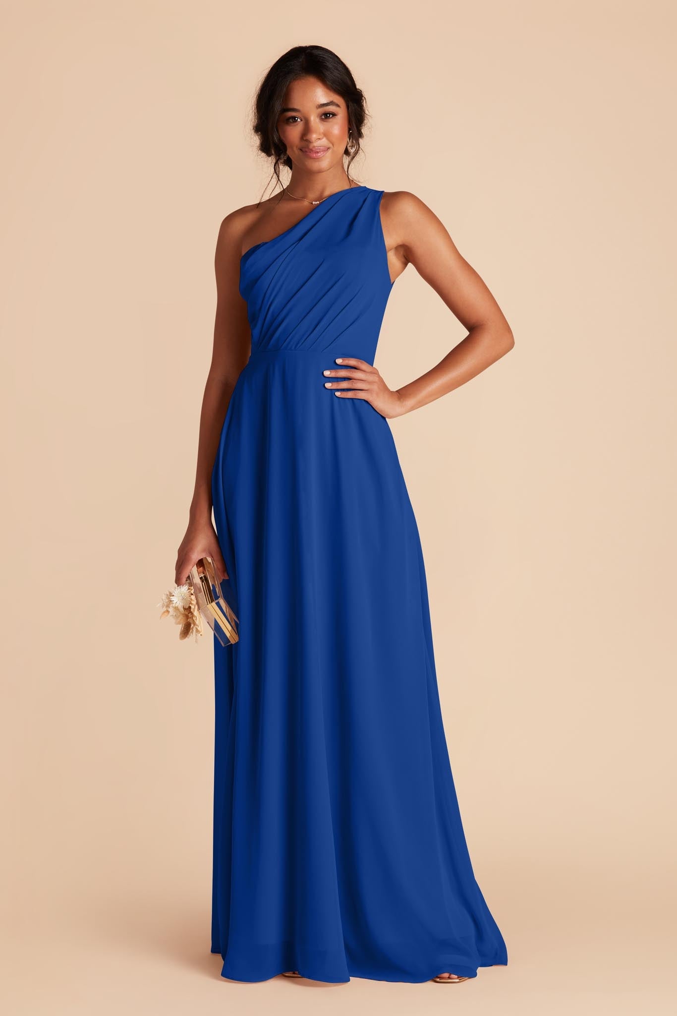 Cobalt Blue Kira Chiffon Dress by Birdy Grey