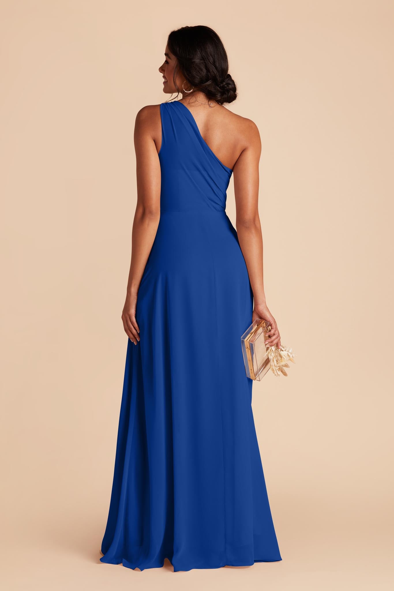 Kira One Shoulder Bridesmaid Dress in Cobalt Blue | Birdy Grey