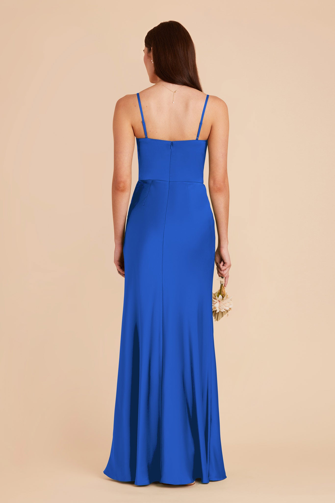 Cobalt Blue Mai Matte Satin Dress by Birdy Grey