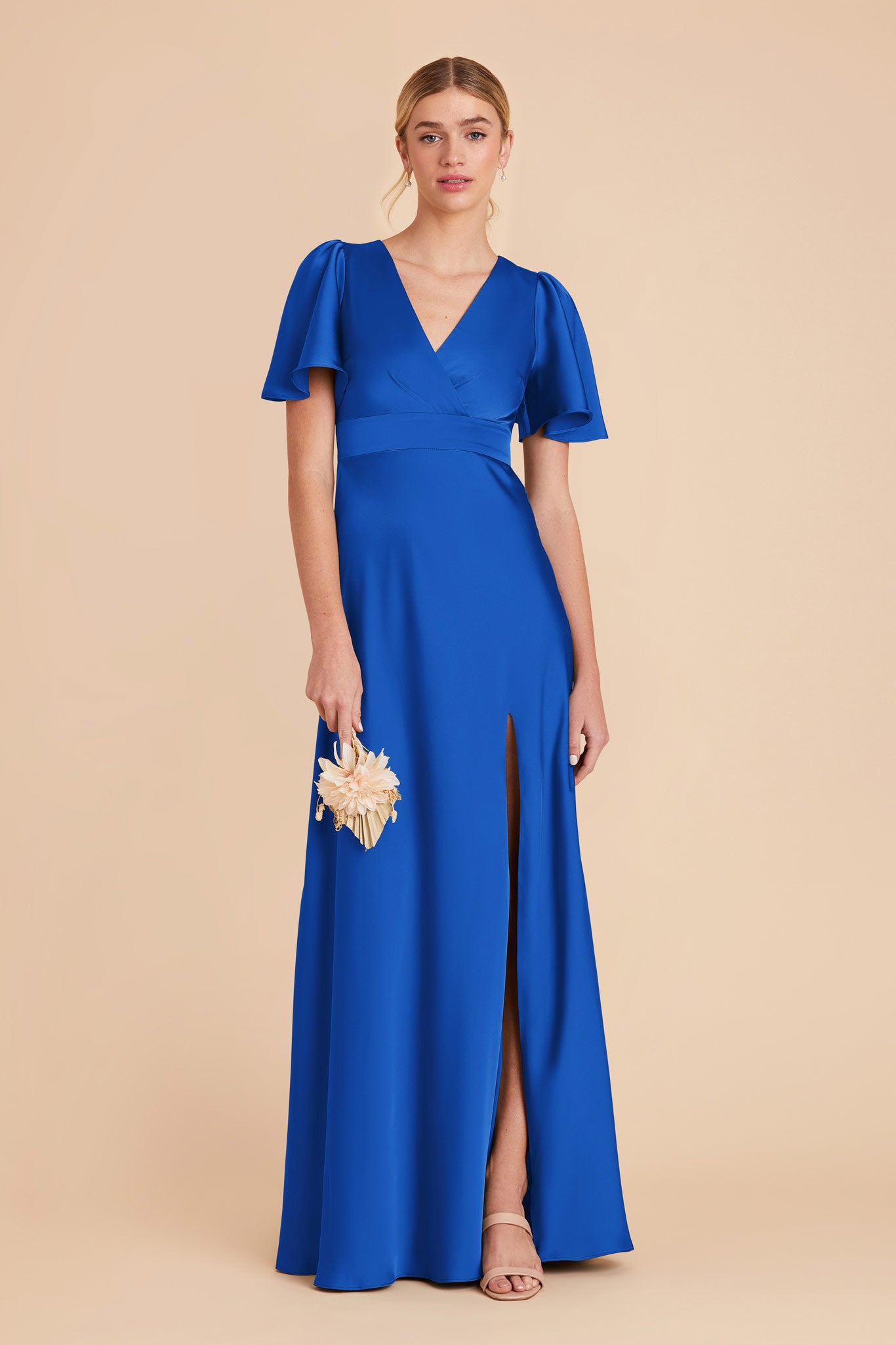 Cobalt Blue Marni Matte Satin Dress by Birdy Grey