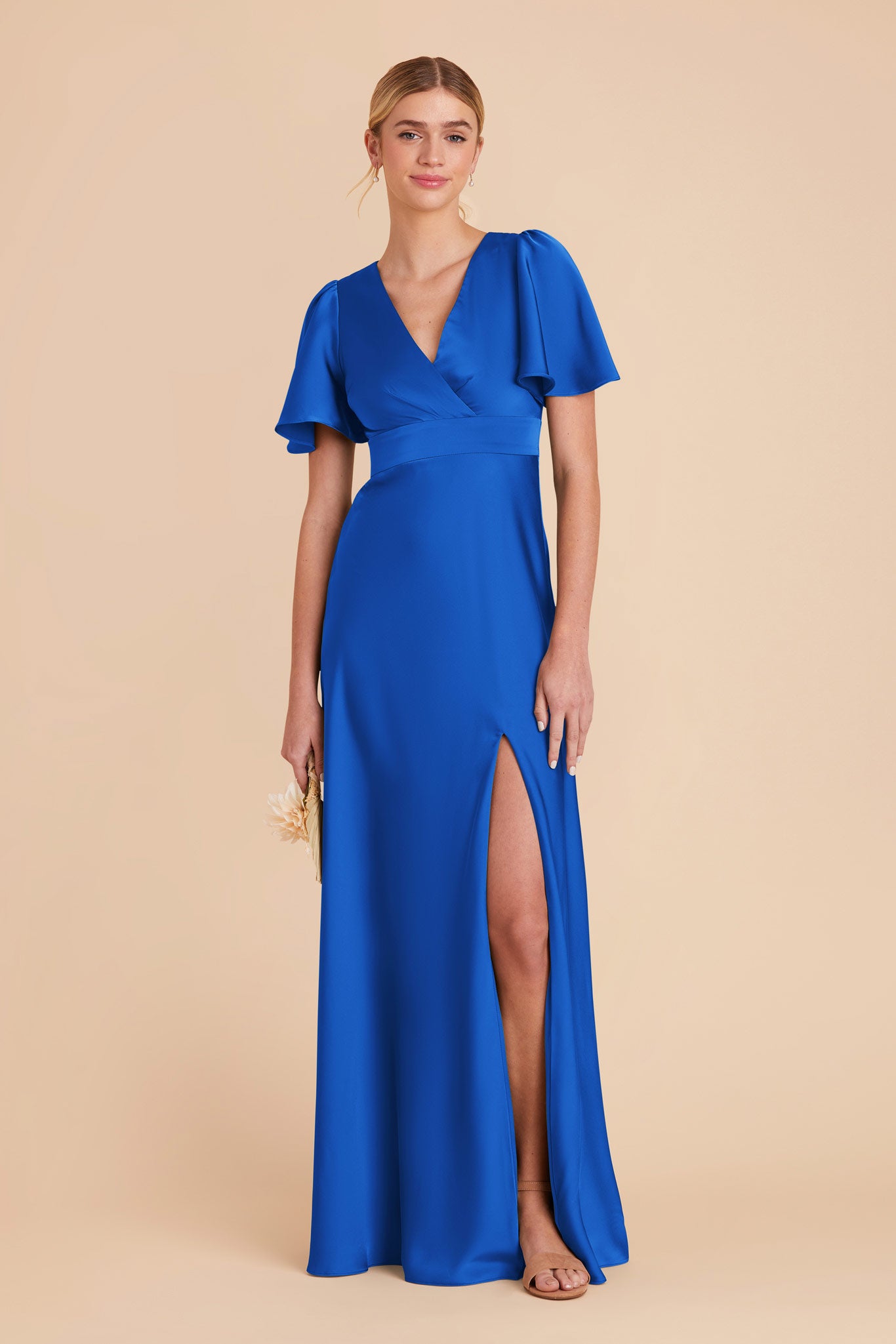 Cobalt Blue Marni Matte Satin Dress by Birdy Grey