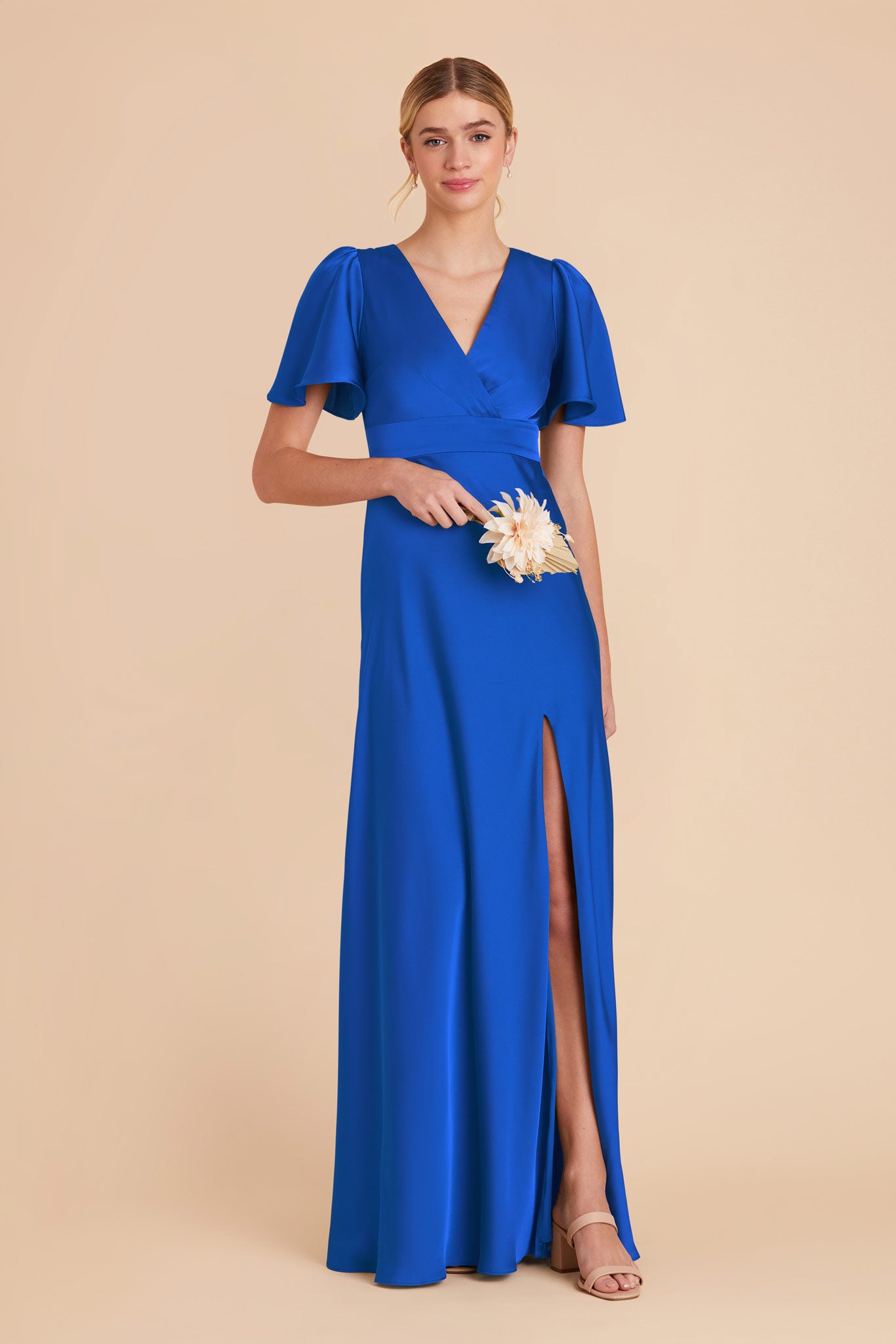 Cobalt Blue Marni Matte Satin Dress by Birdy Grey