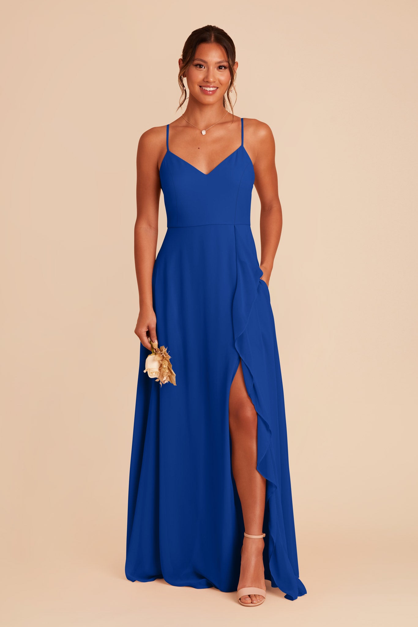 Cobalt Blue Theresa Chiffon Dress by Birdy Grey