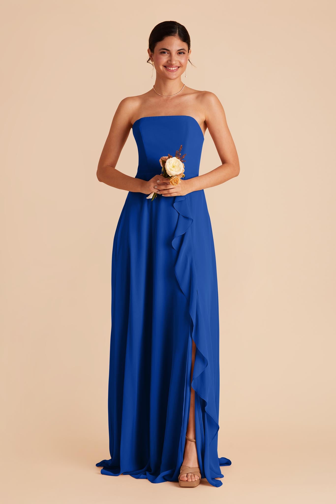 Cobalt Blue Winnie Convertible Chiffon Dress by Birdy Grey