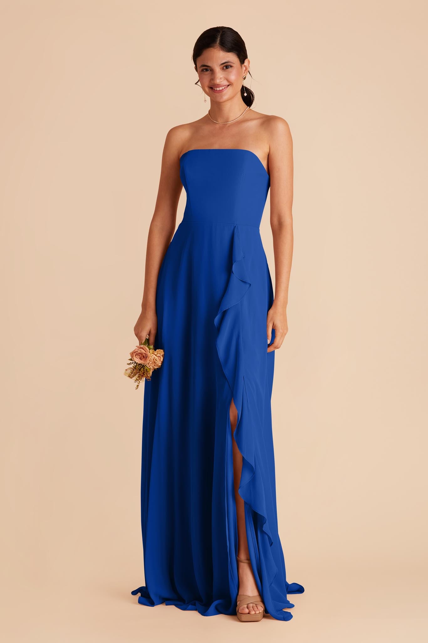 Cobalt Blue Winnie Convertible Chiffon Dress by Birdy Grey