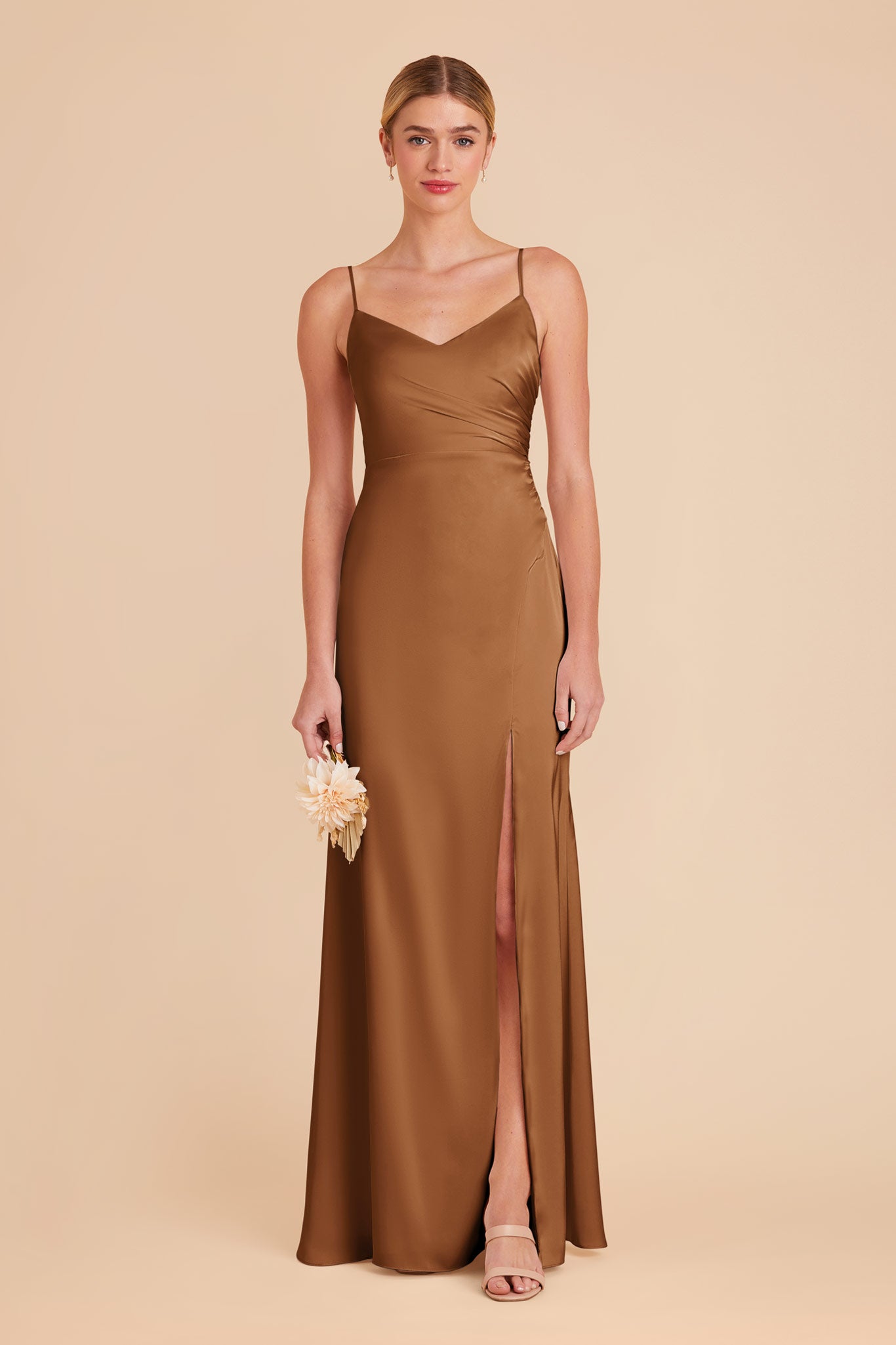 Copper Catherine Matte Satin Dress by Birdy Grey