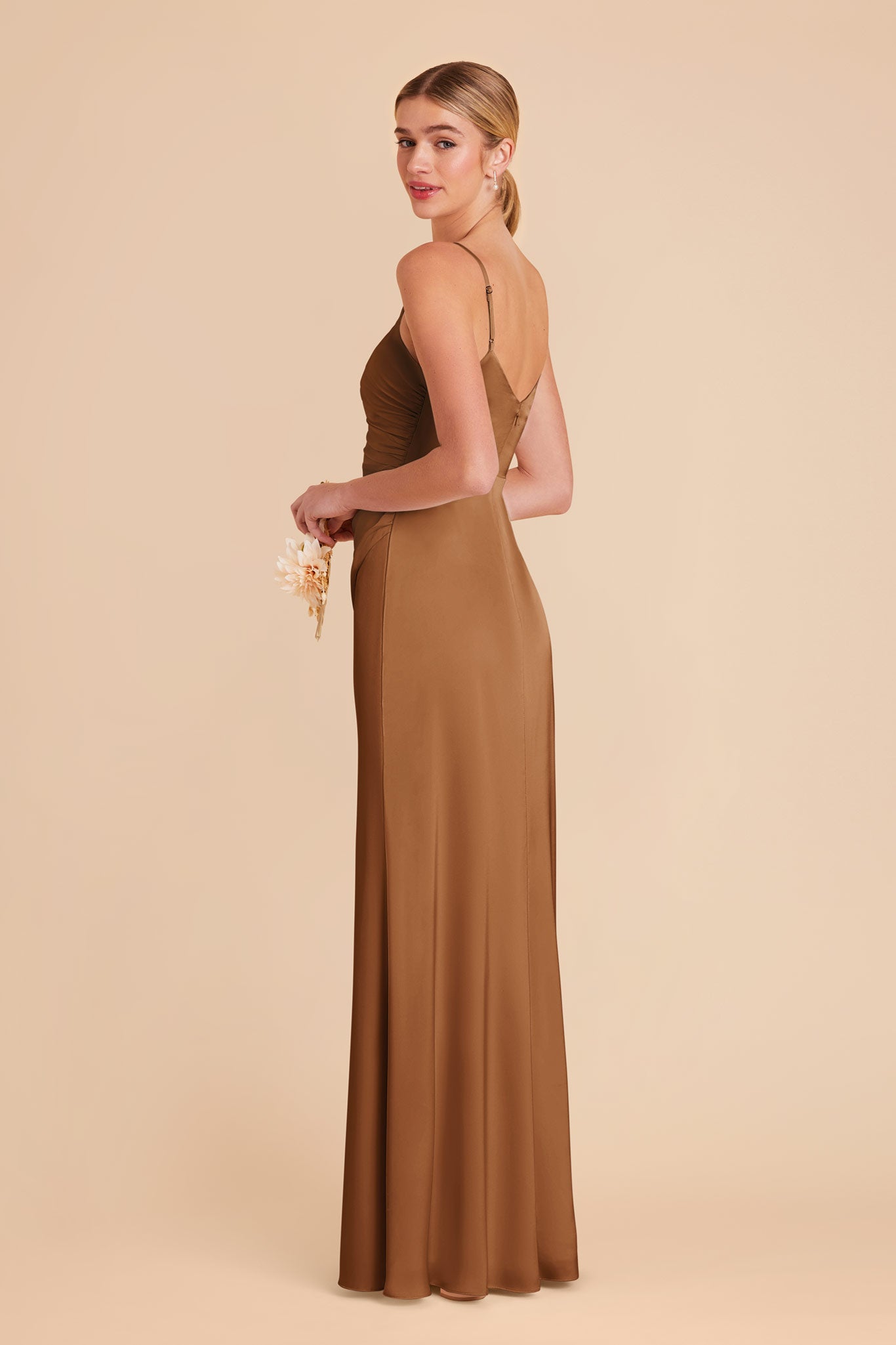 Copper Catherine Matte Satin Dress by Birdy Grey