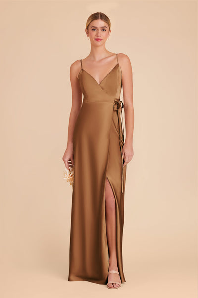 Copper Cindy Matte Satin Dress by Birdy Grey