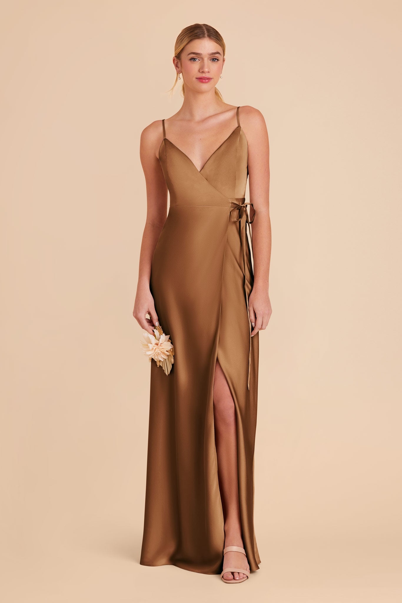 Copper Cindy Matte Satin Dress by Birdy Grey