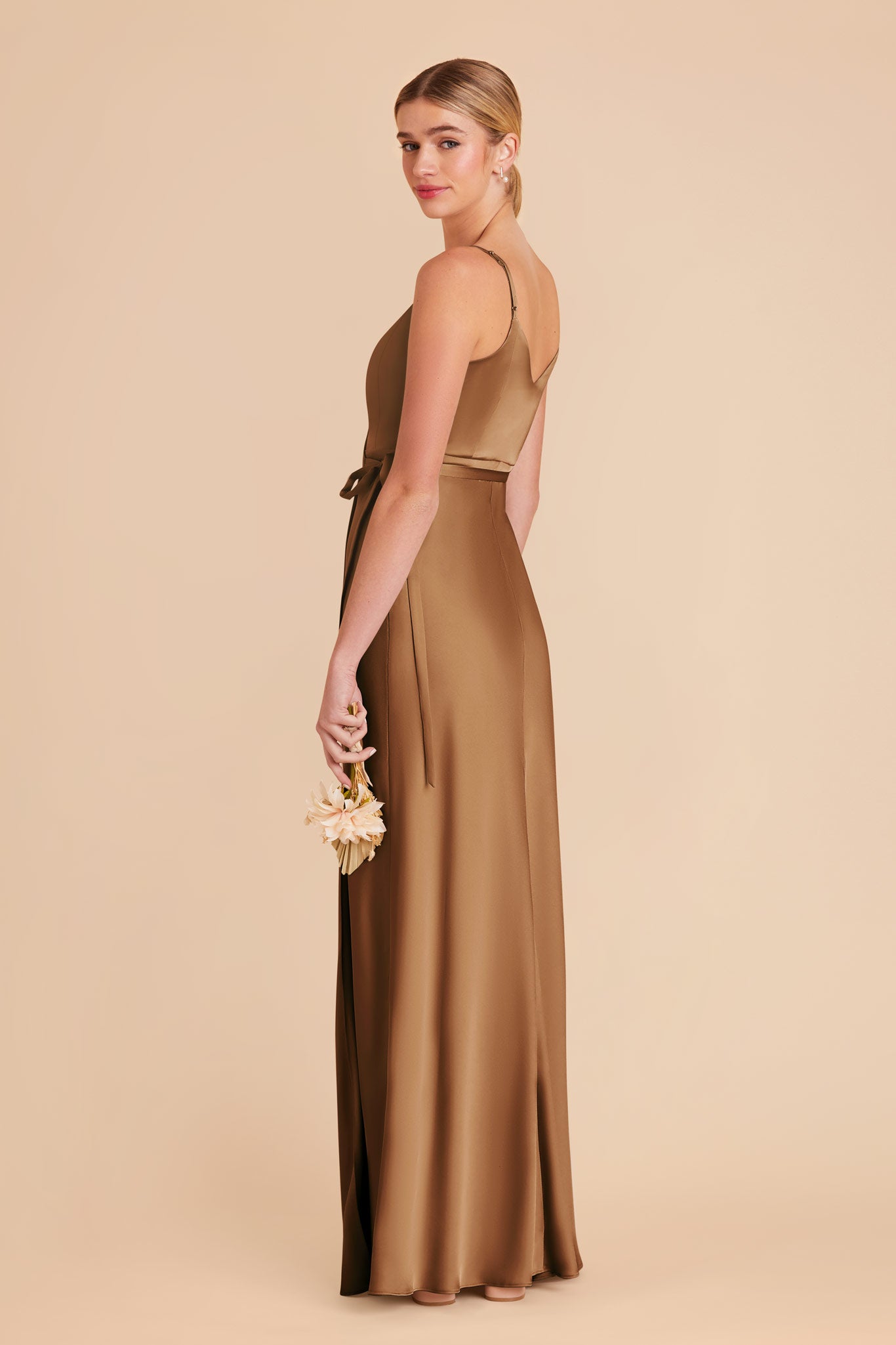 Copper Cindy Matte Satin Dress by Birdy Grey