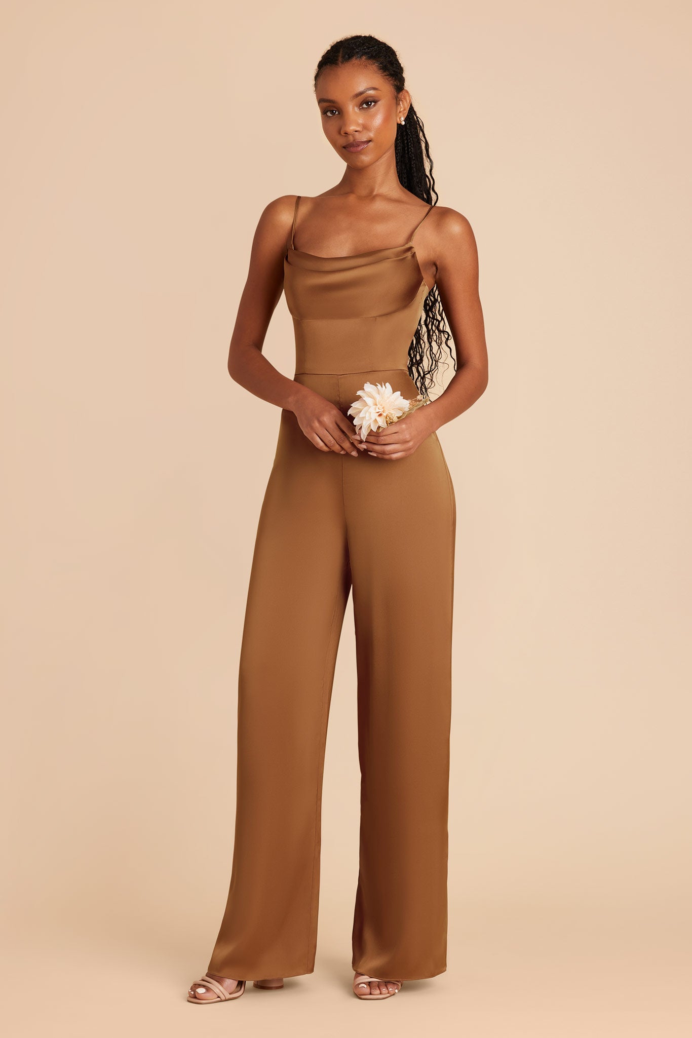 Copper Donna Matte Satin Dress by Birdy Grey