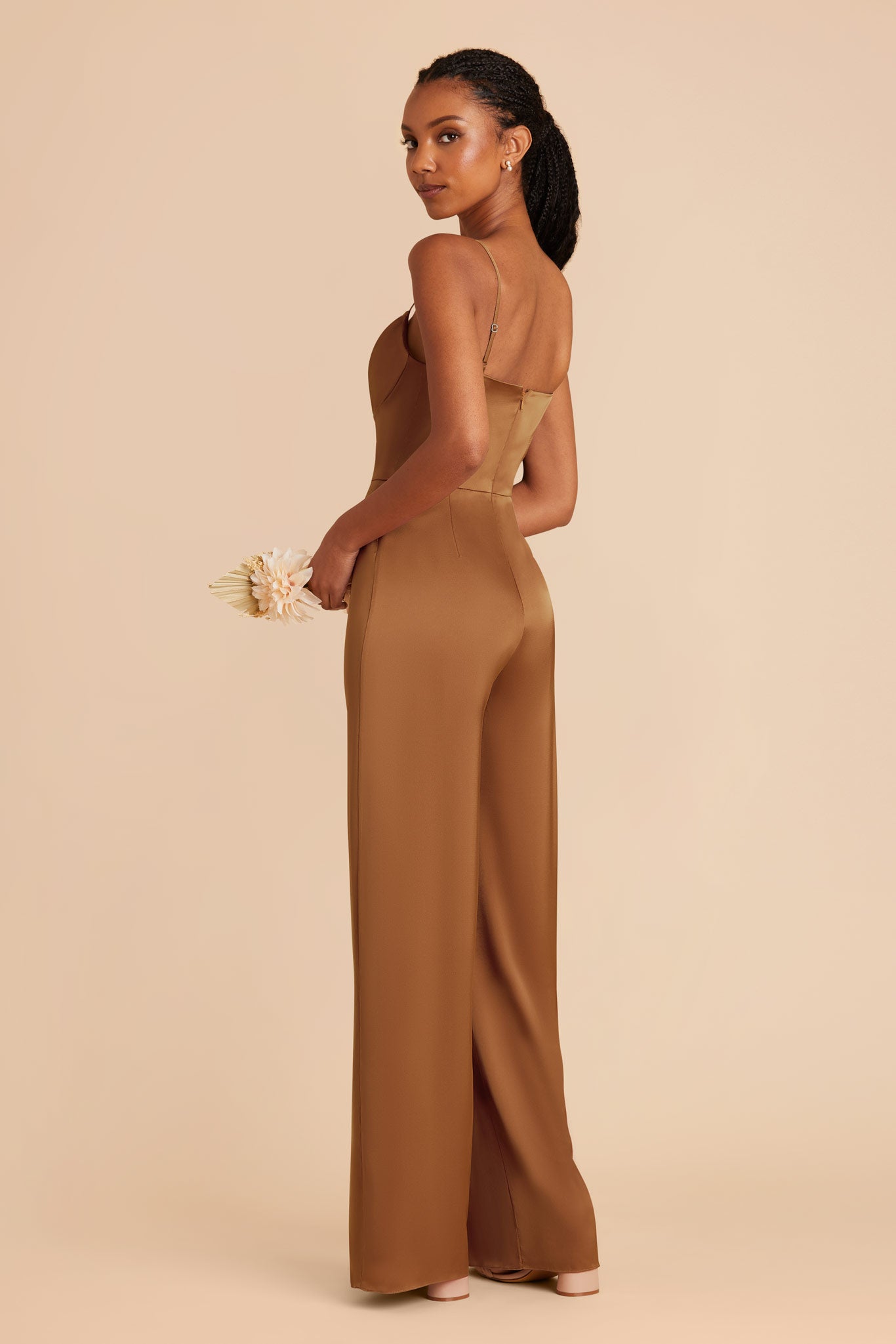 Copper Donna Matte Satin Dress by Birdy Grey