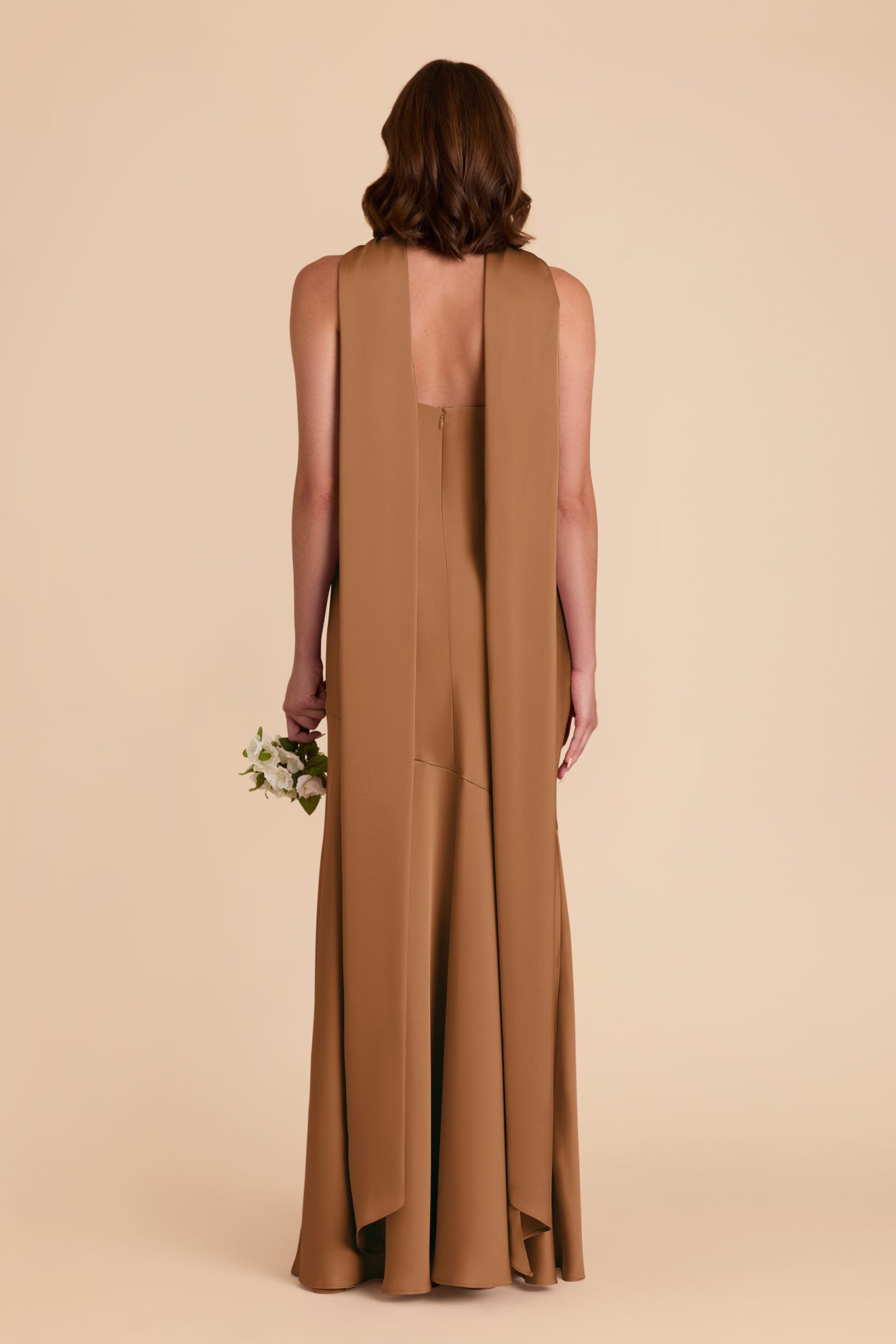 Copper Eileen Matte Satin Dress by Birdy Grey