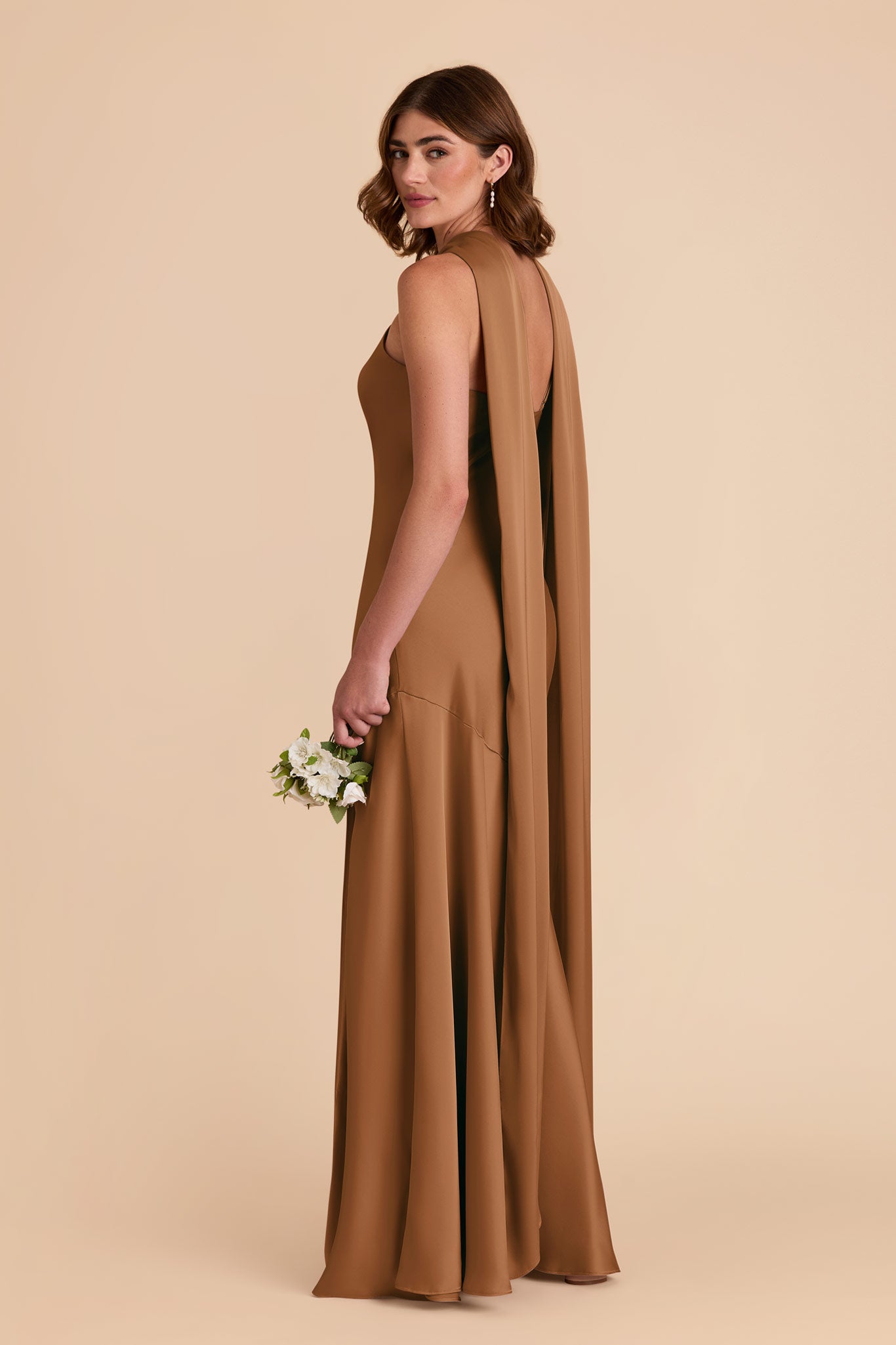 Copper Eileen Matte Satin Dress by Birdy Grey