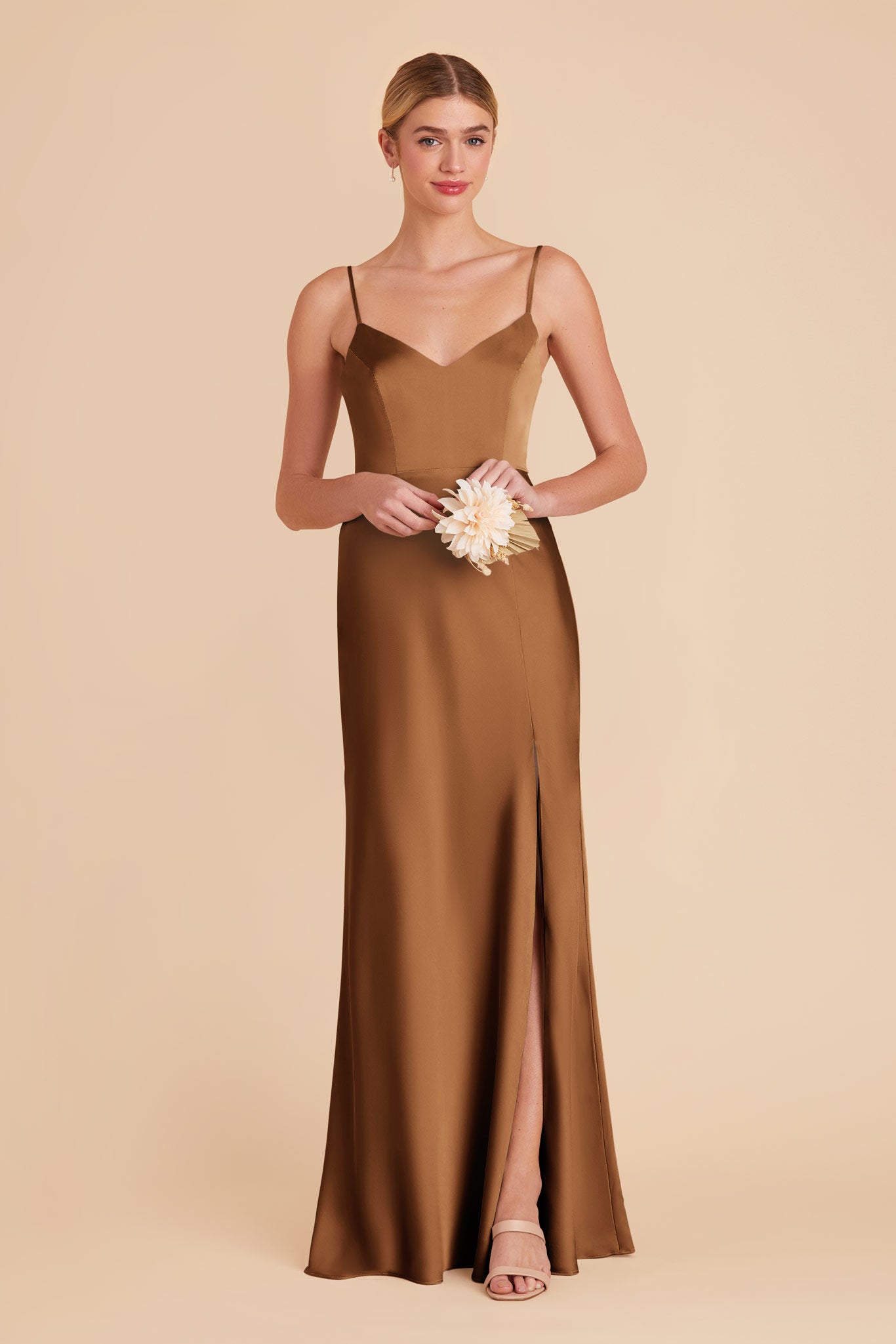 Copper Jay Matte Satin Dress by Birdy Grey