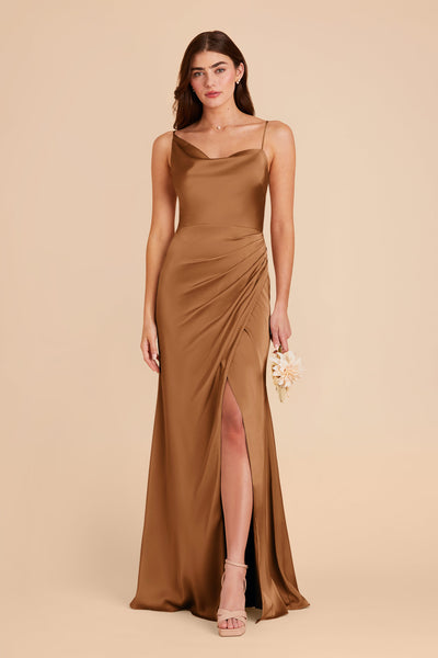 Copper Jennifer Matte Satin Dress by Birdy Grey