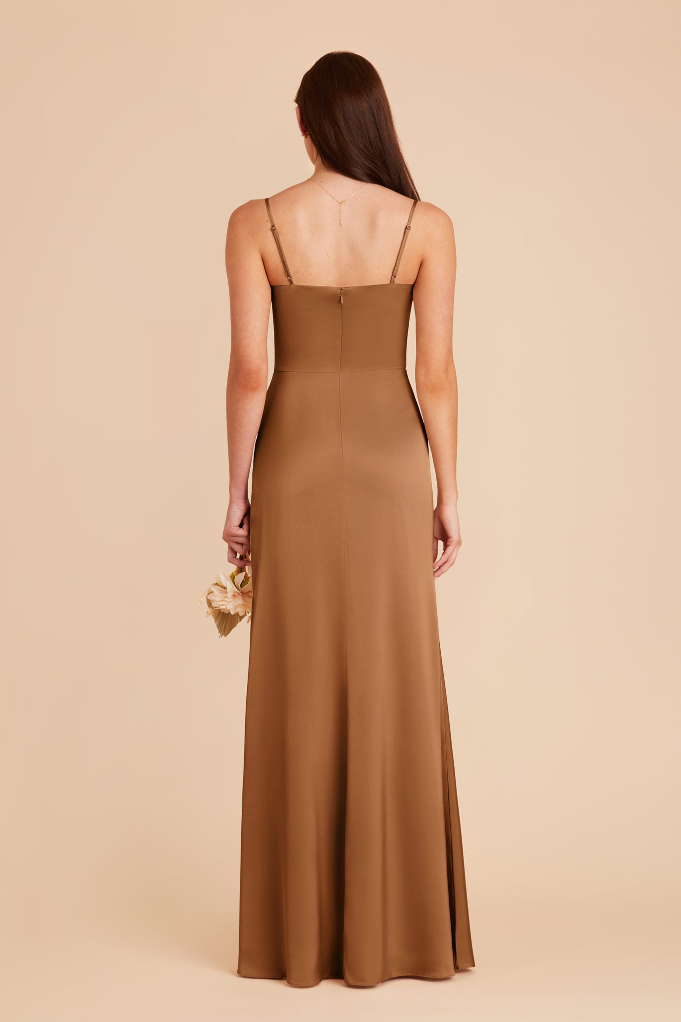 Copper Jennifer Matte Satin Dress by Birdy Grey